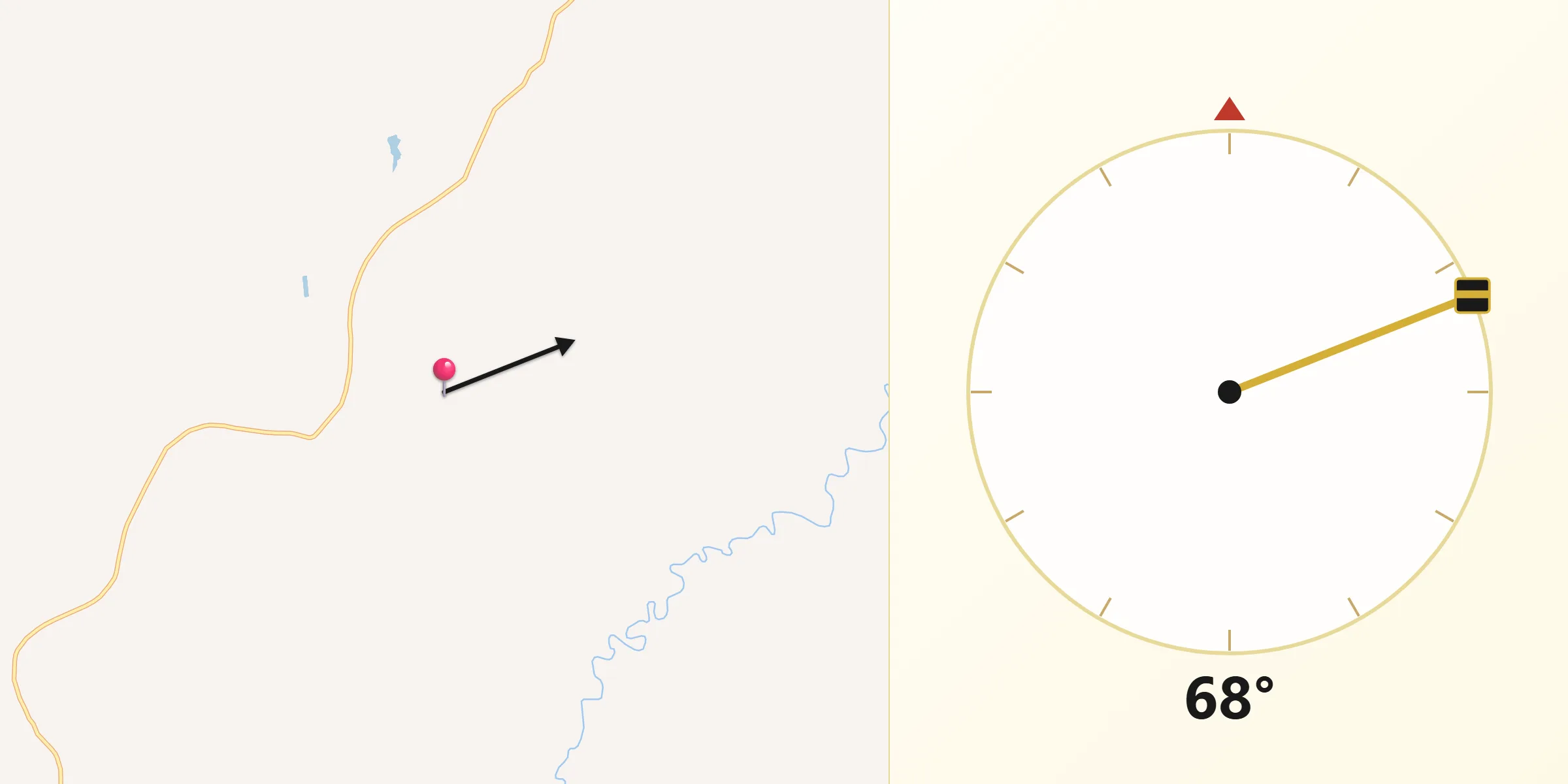 Direção da Qibla a partir de Tiros