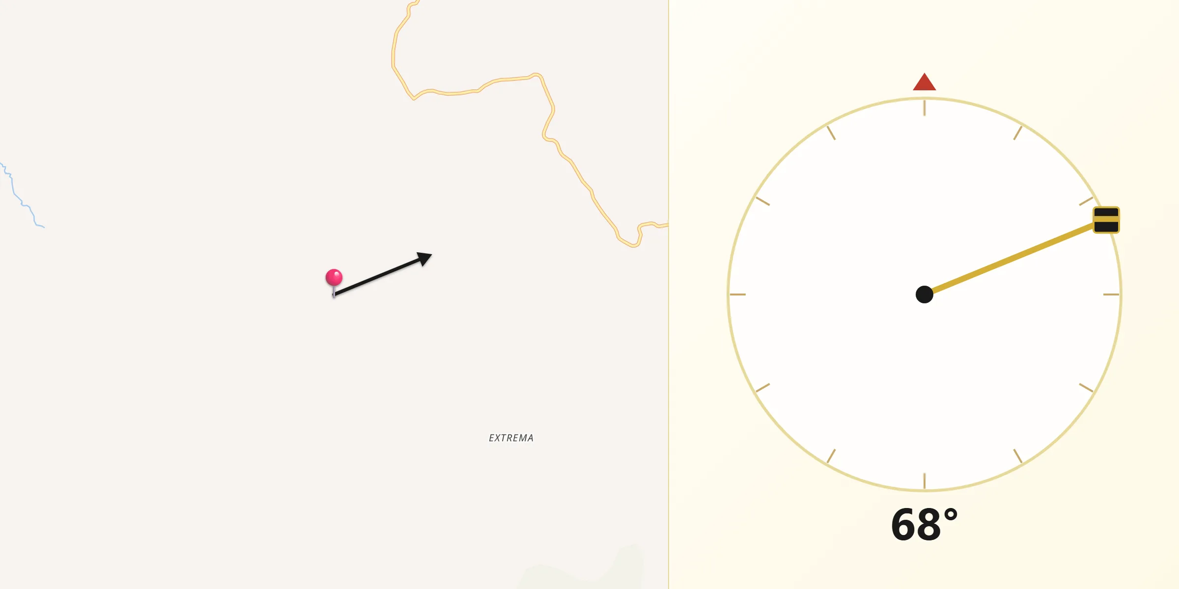 Direção da Qibla a partir de Congonhas do Norte