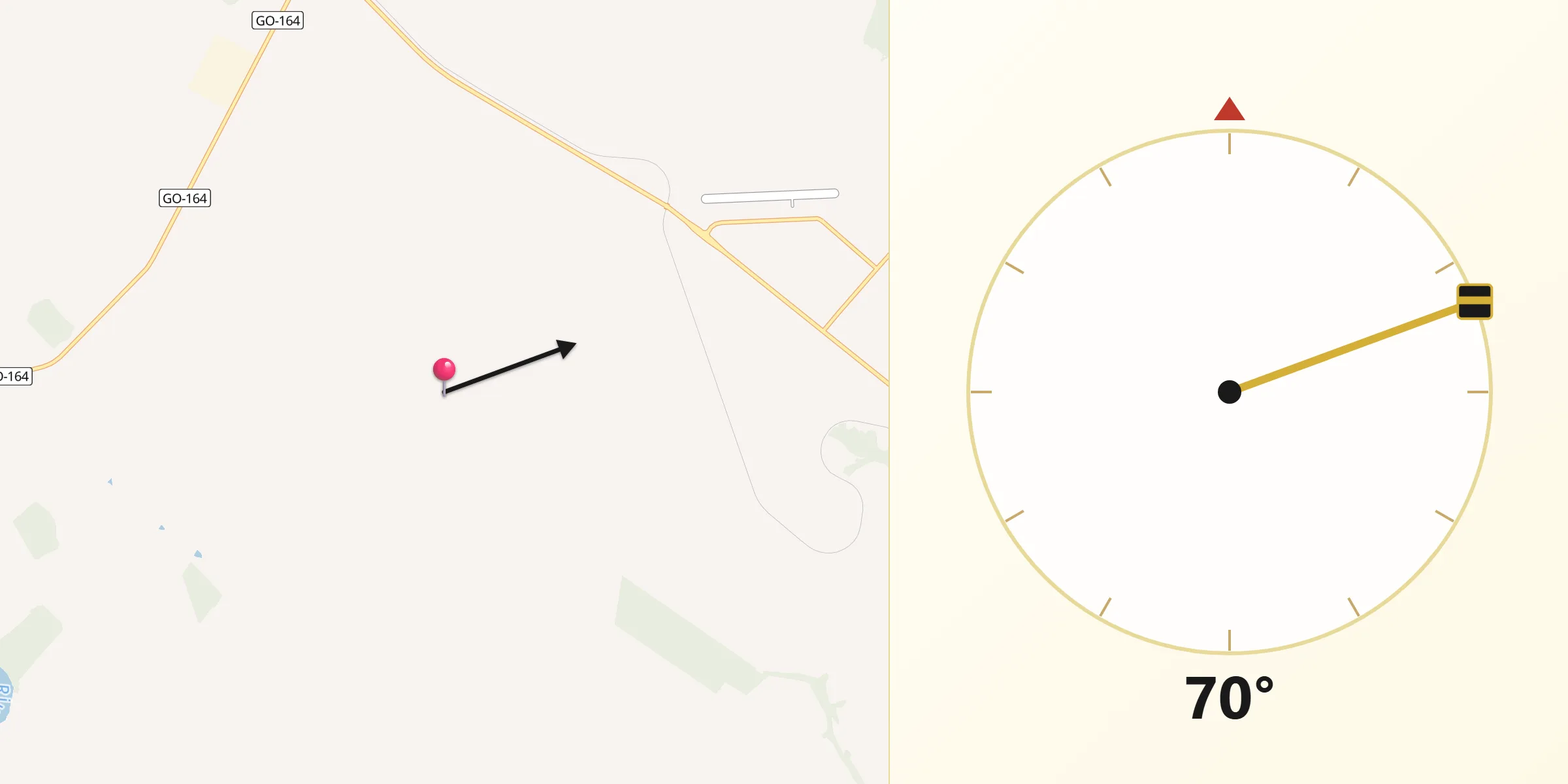 Direção da Qibla a partir de São Simão
