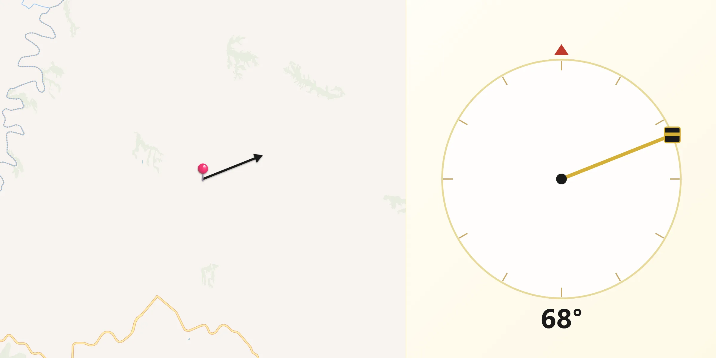 Direção da Qibla a partir de Cedro do Abaeté