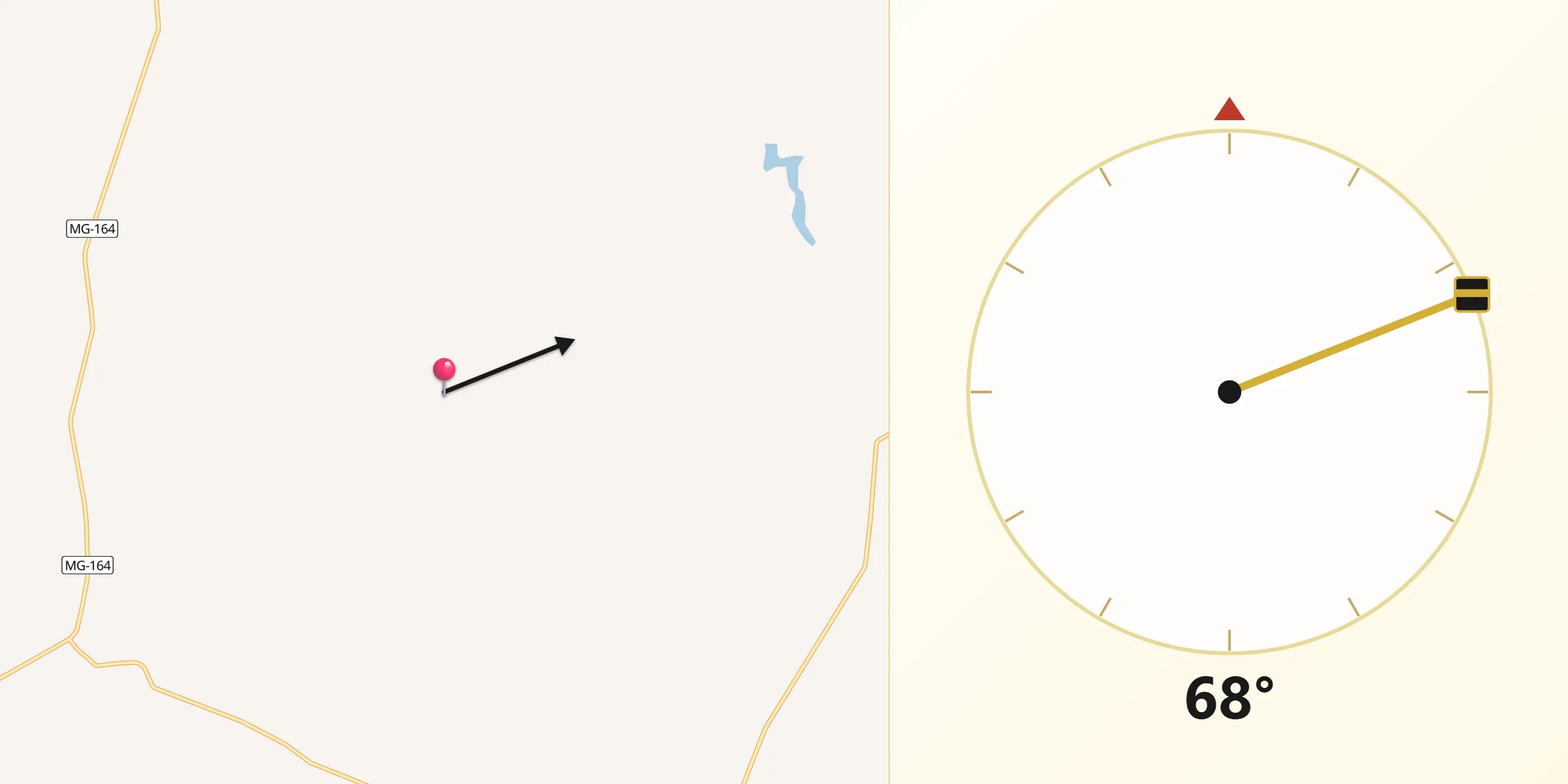 Direção da Qibla a partir de Pompéu