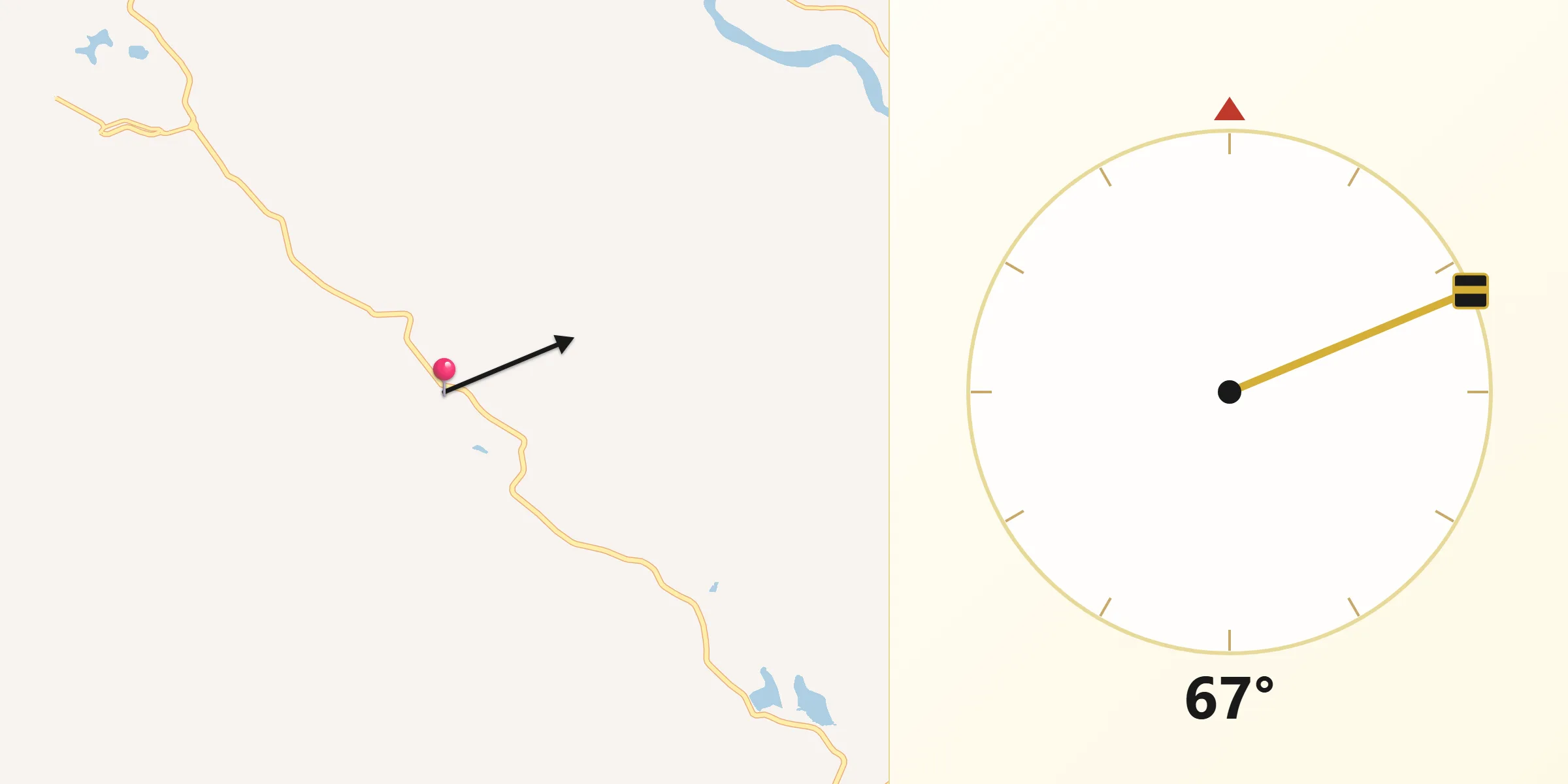 Direção da Qibla a partir de Belo Oriente