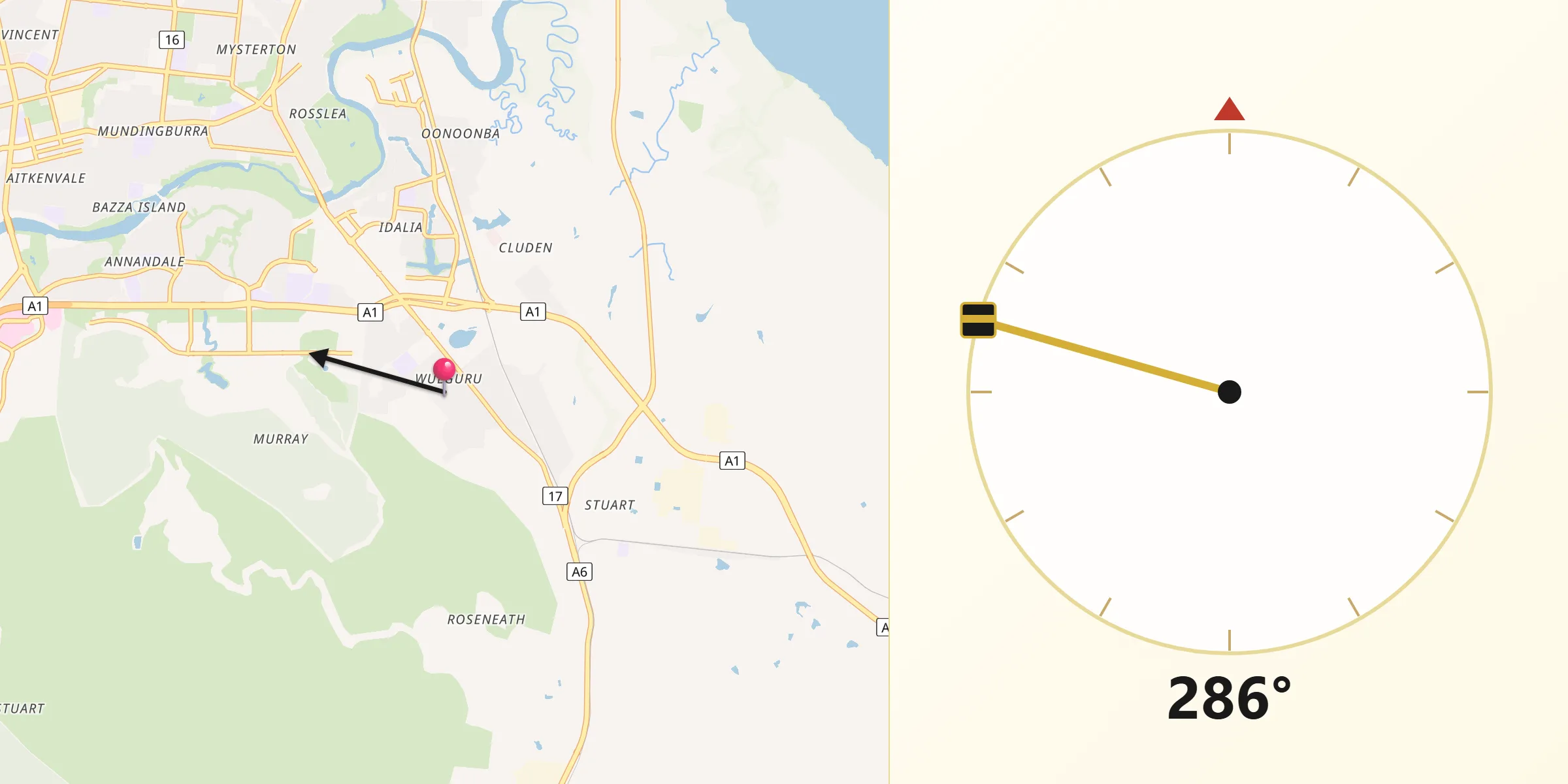 Qibla Direction from Wulguru