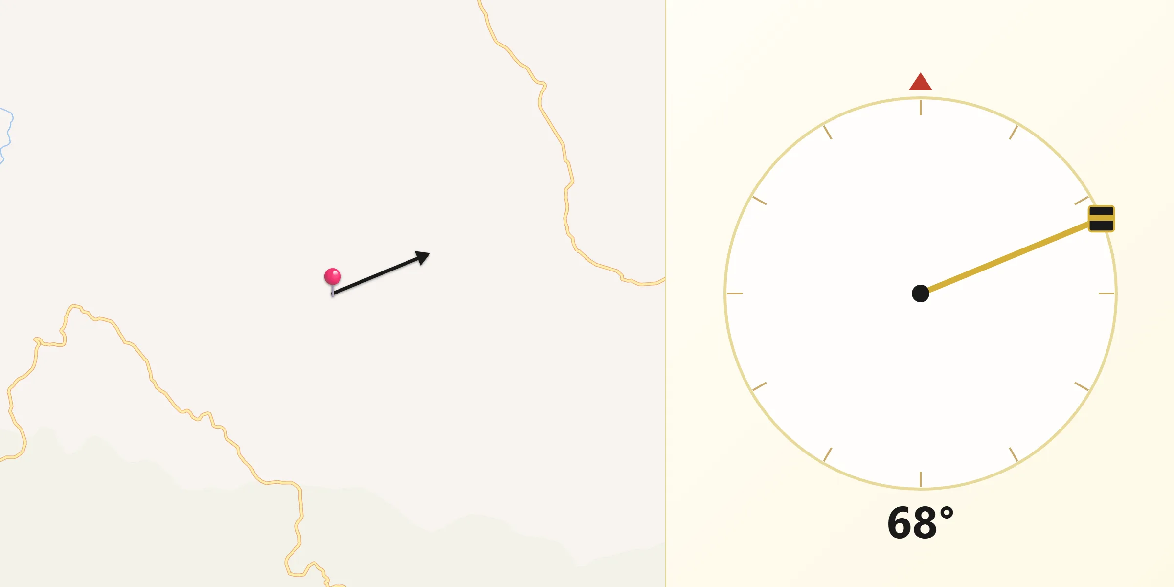 Direção da Qibla a partir de Passabém