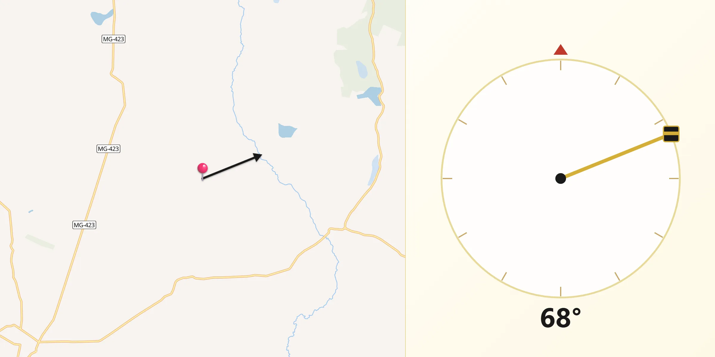 Direção da Qibla a partir de Papagaios