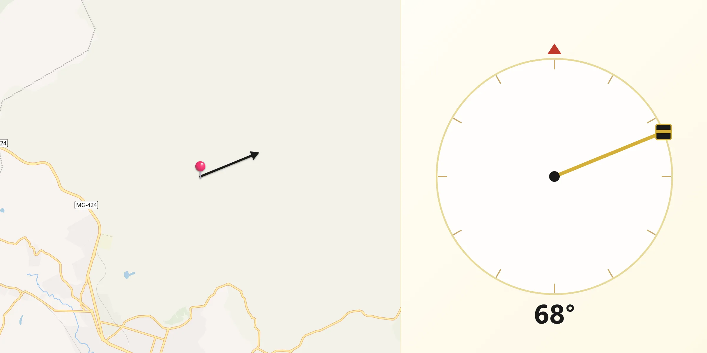 Direção da Qibla a partir de Matozinhos