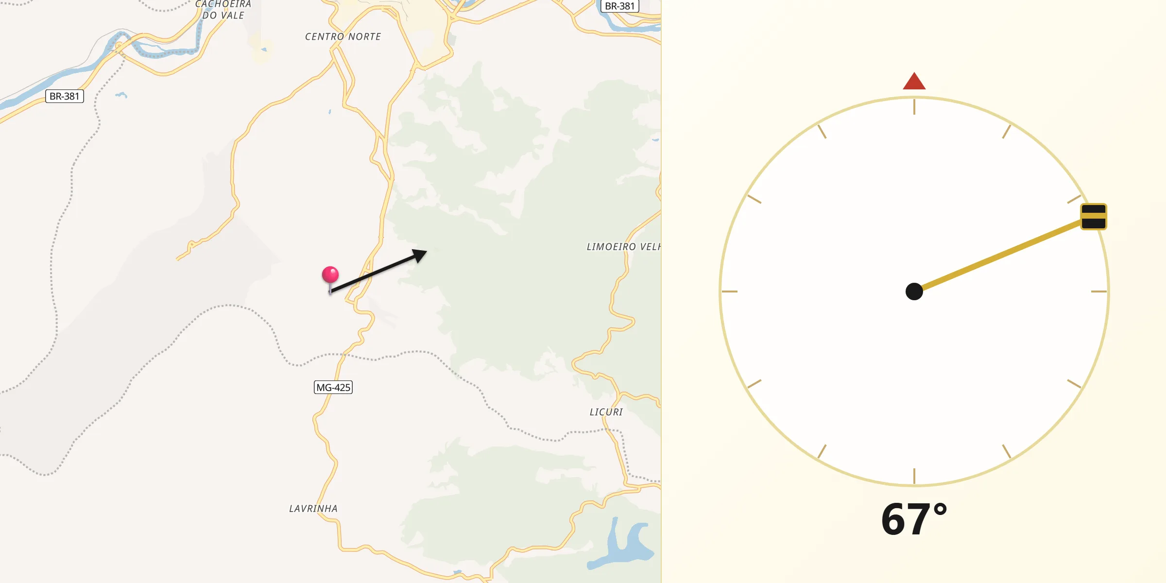 Direção da Qibla a partir de Timóteo