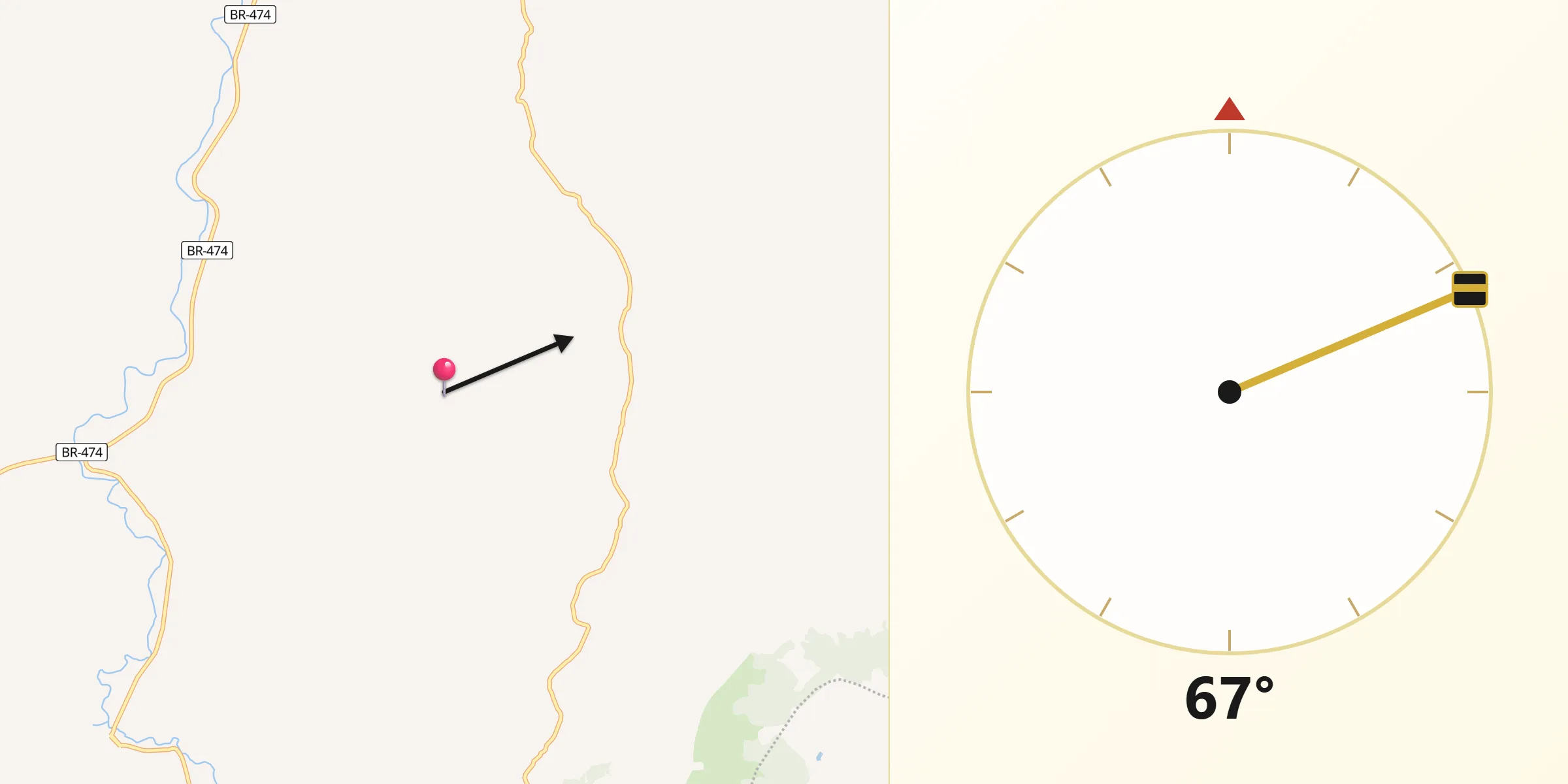 Direção da Qibla a partir de Aimorés
