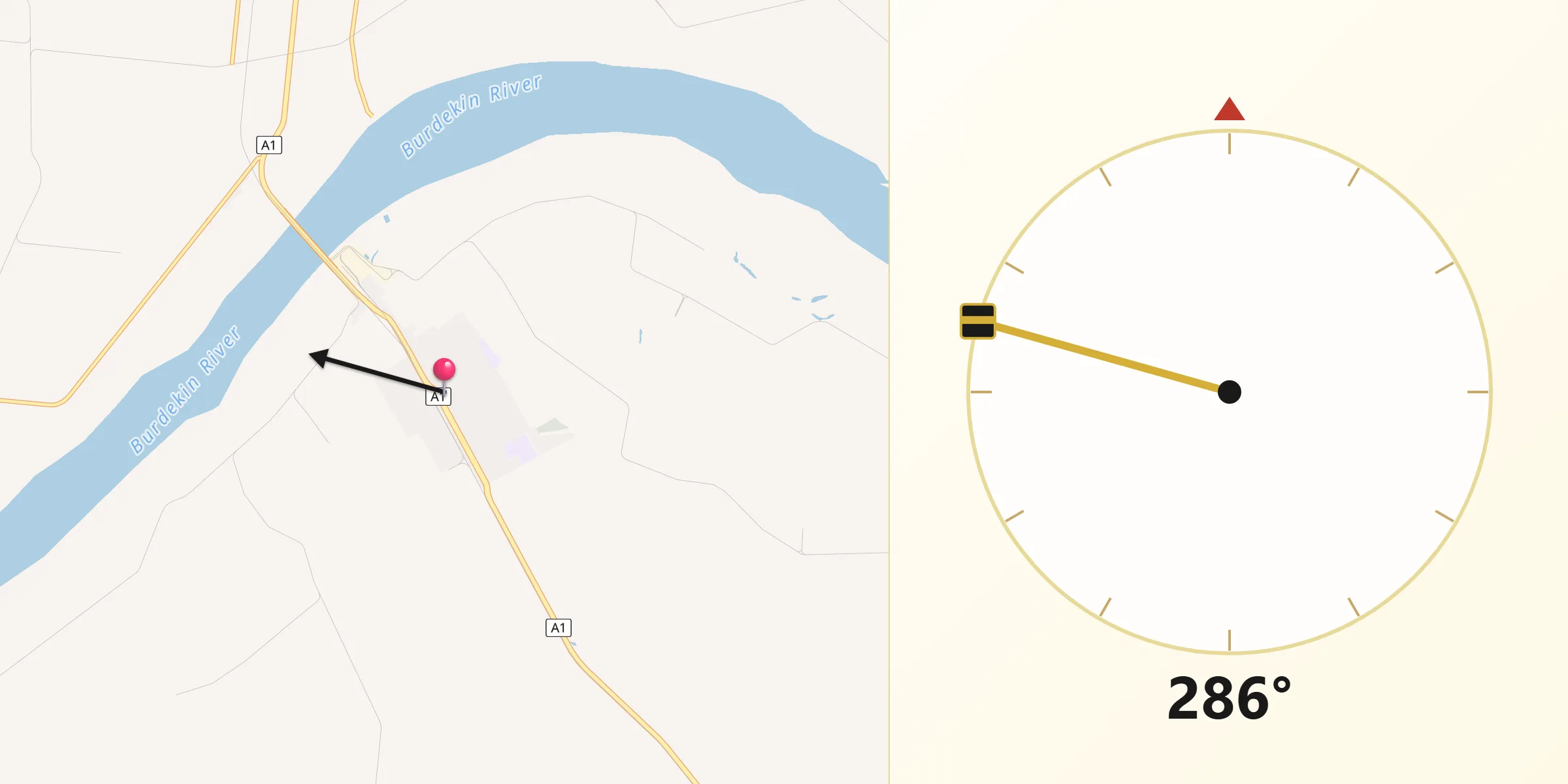 Qibla Direction from Home Hill