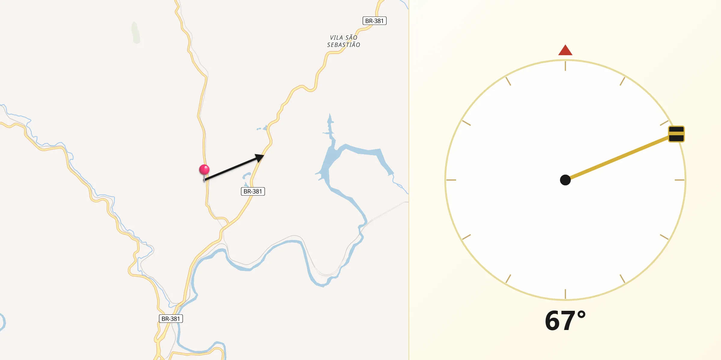Direção da Qibla a partir de Nova Era