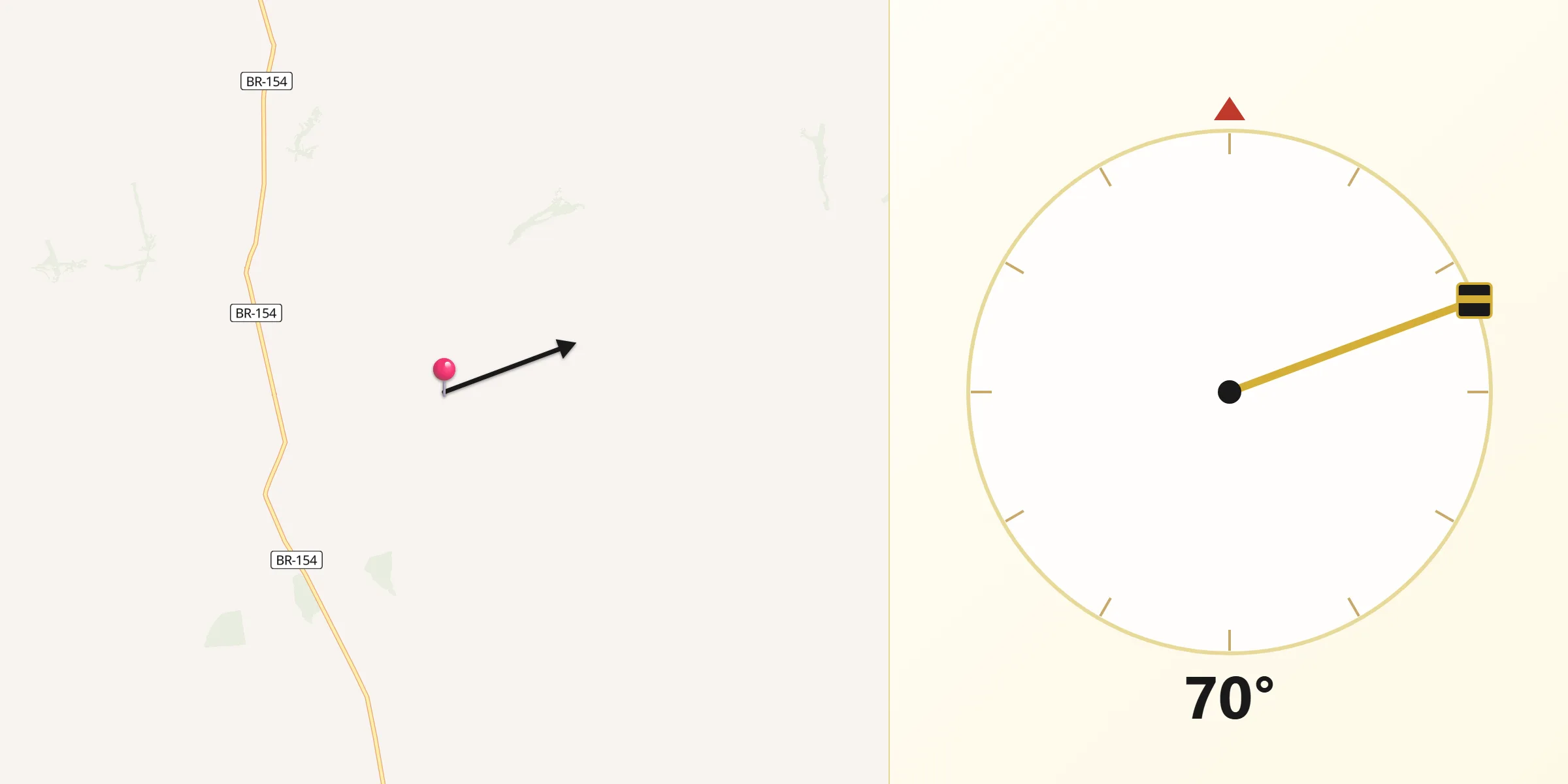 Direção da Qibla a partir de Itapagipe