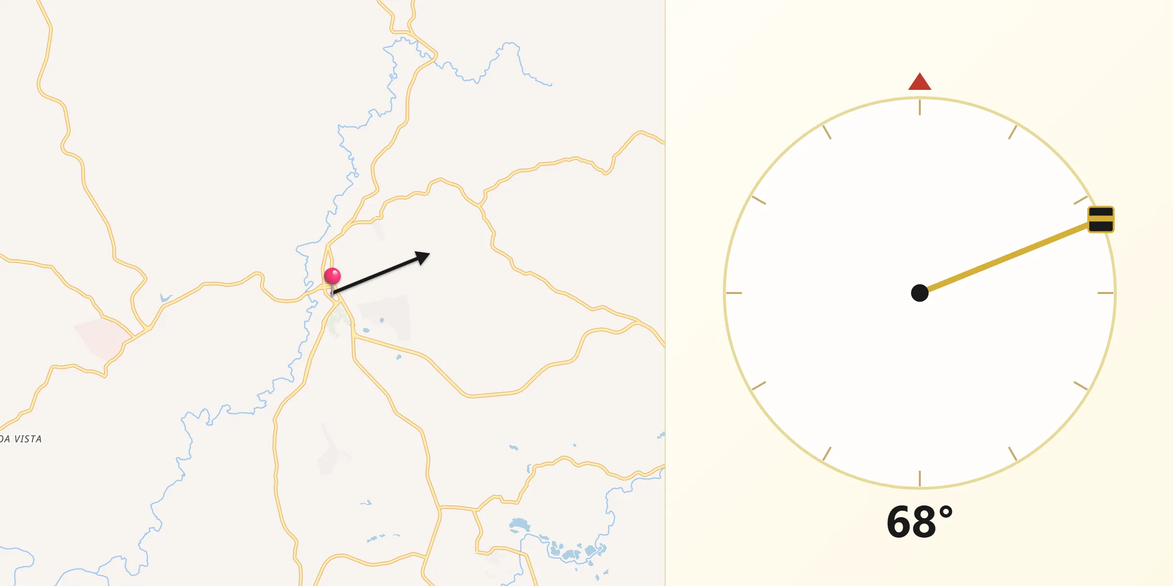 Direção da Qibla a partir de Esmeraldas