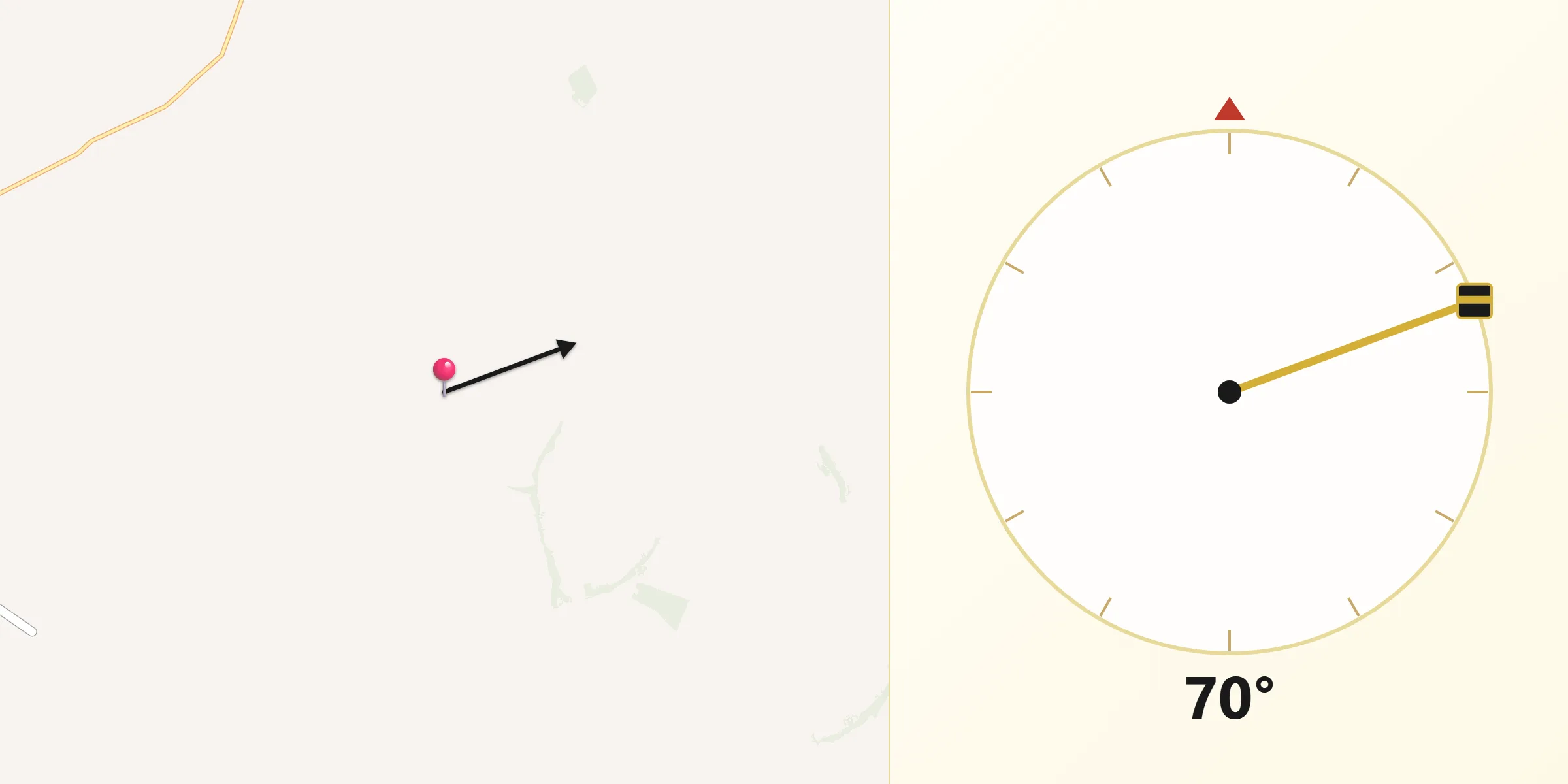 Direção da Qibla a partir de São Francisco de Sales