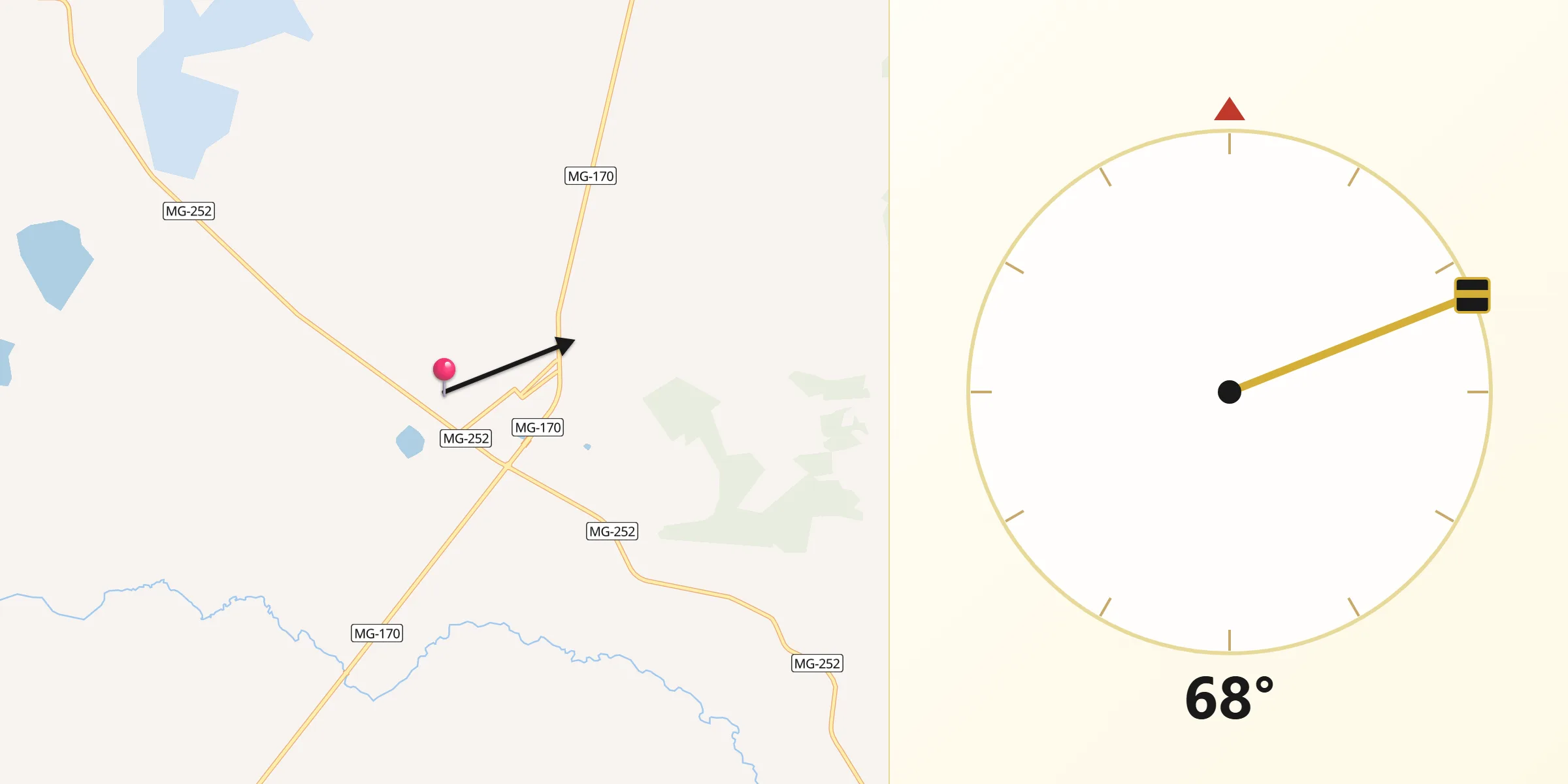 Direção da Qibla a partir de Moema