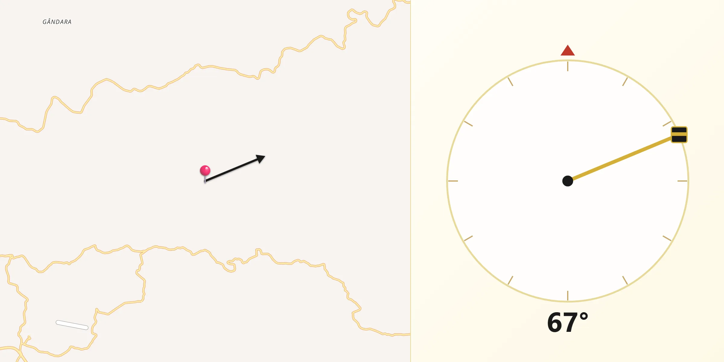Direção da Qibla a partir de São Domingos do Prata