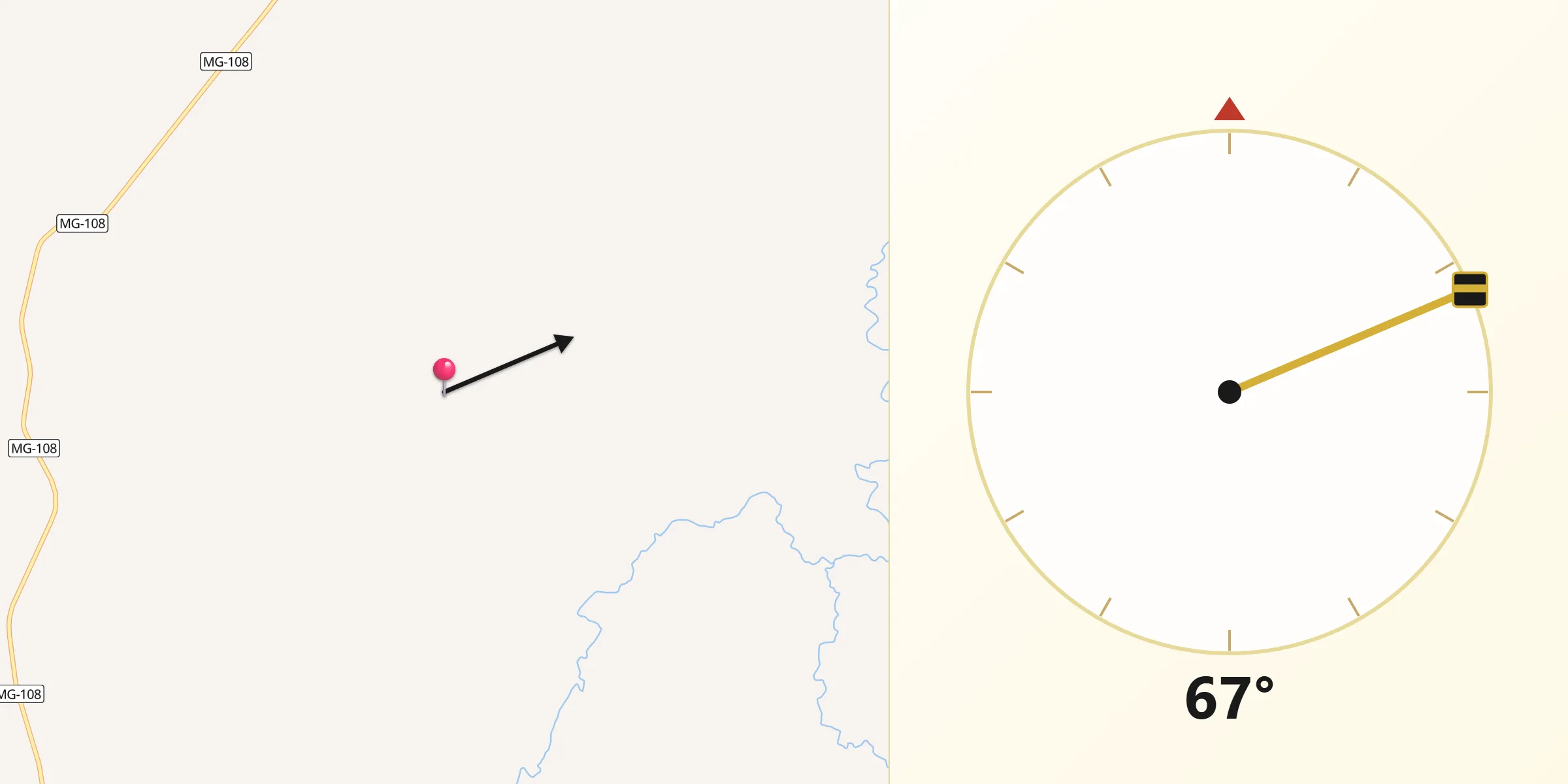Direção da Qibla a partir de Mutum