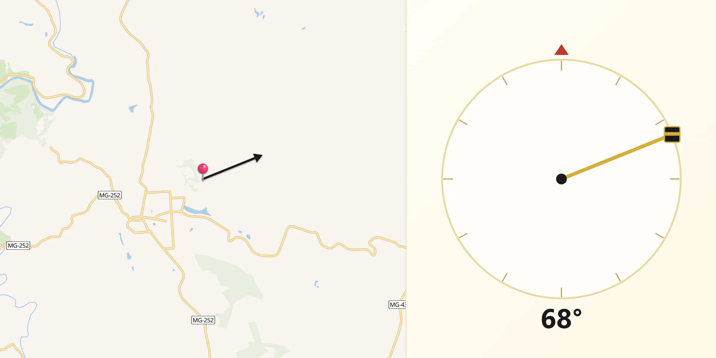 Direção da Qibla a partir de São Gonçalo do Pará