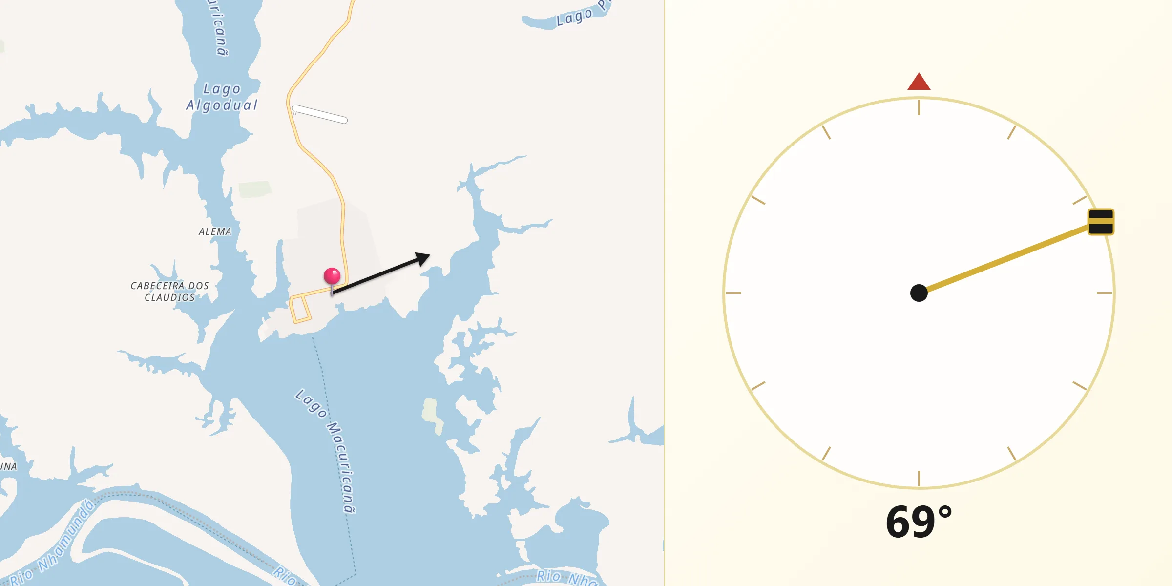 Direção da Qibla a partir de Terra Santa