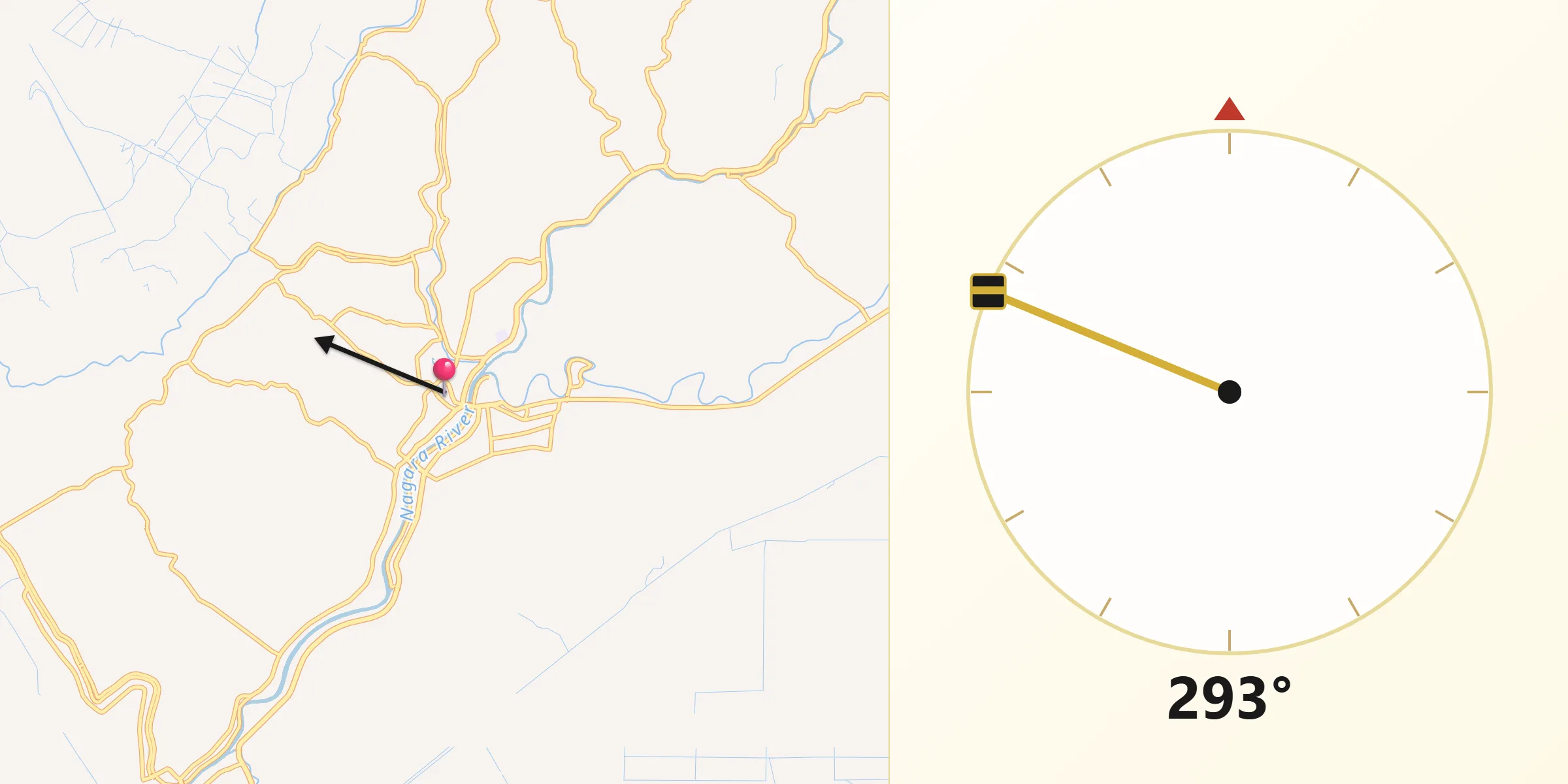 Direction vers la Qibla depuis Amuntai