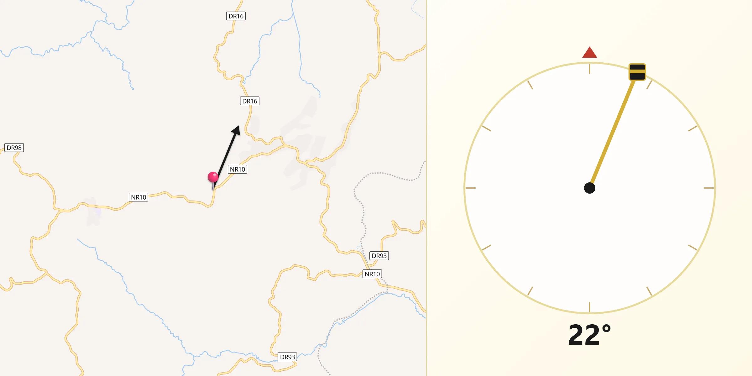 Direction vers la Qibla depuis Nzega