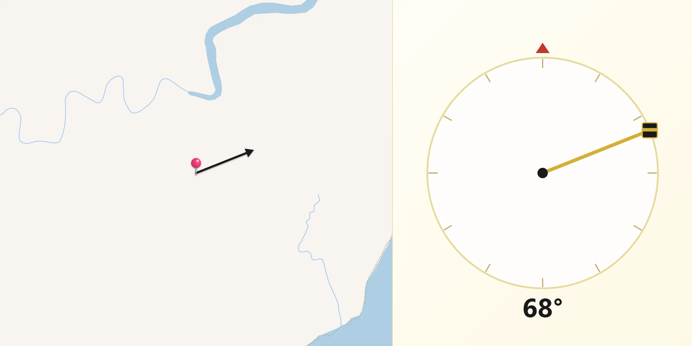 Direção da Qibla a partir de Bacurituba