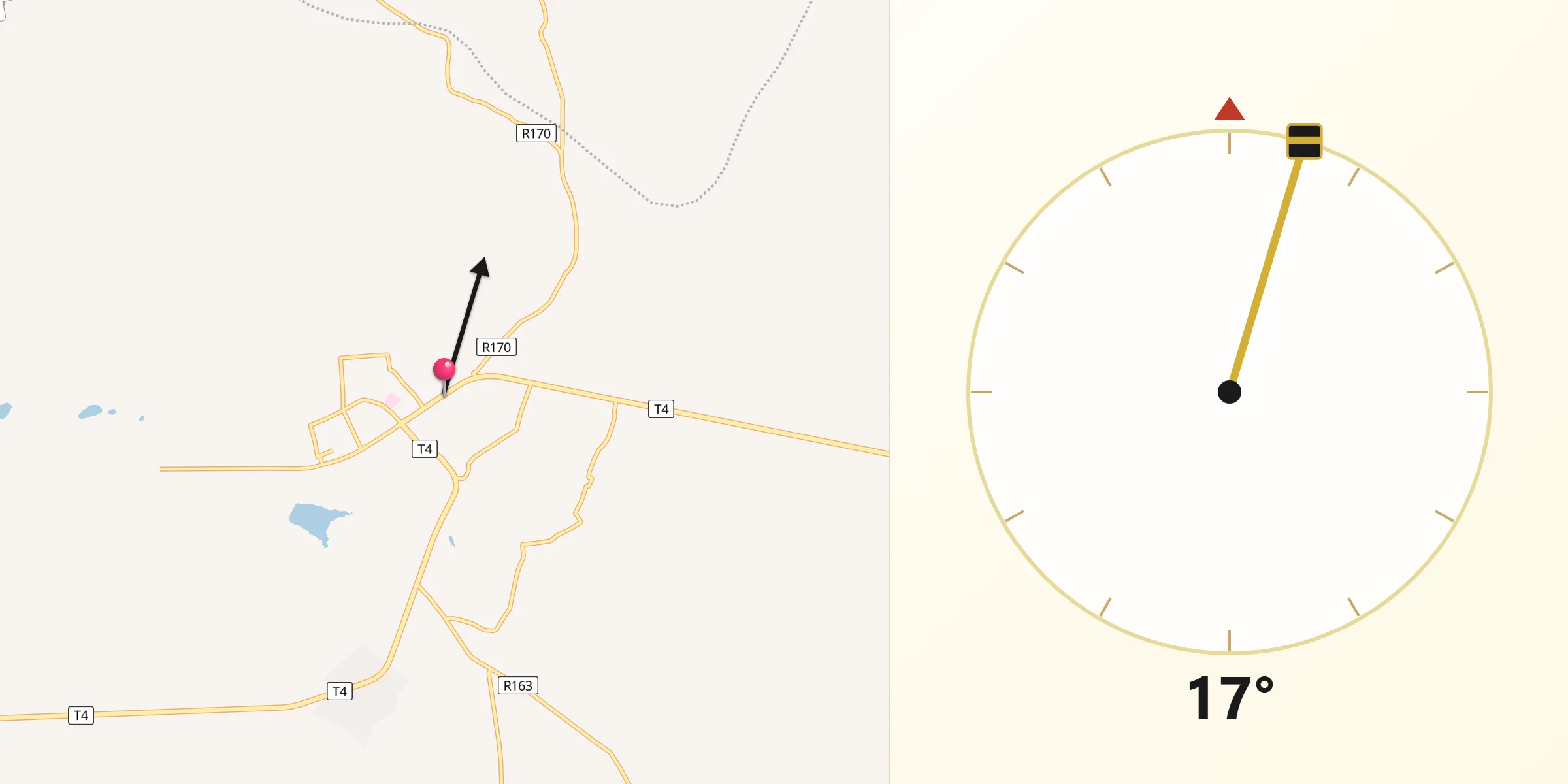 Qibla Direction from Geita