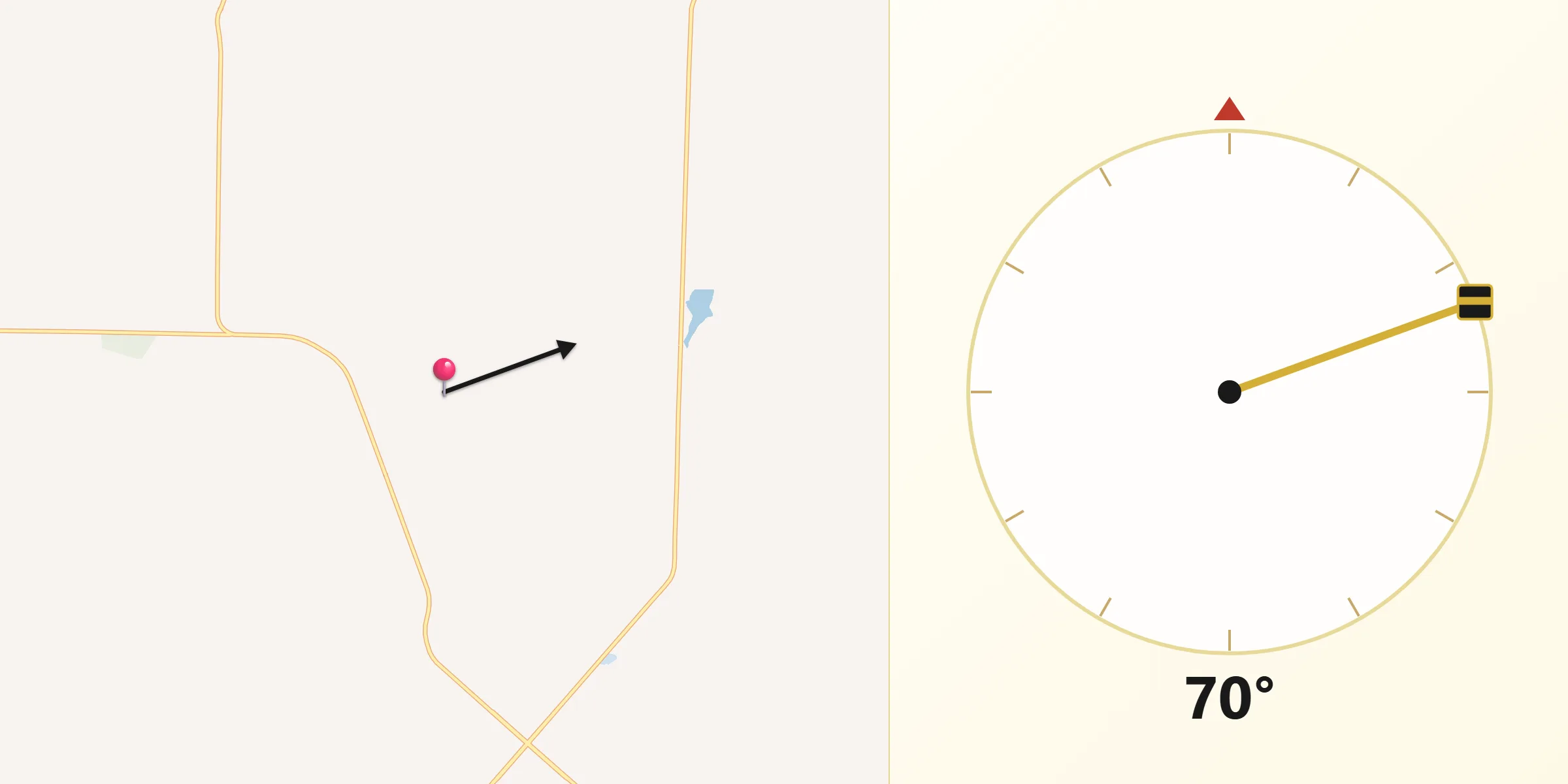 Direção da Qibla a partir de Paranapuã