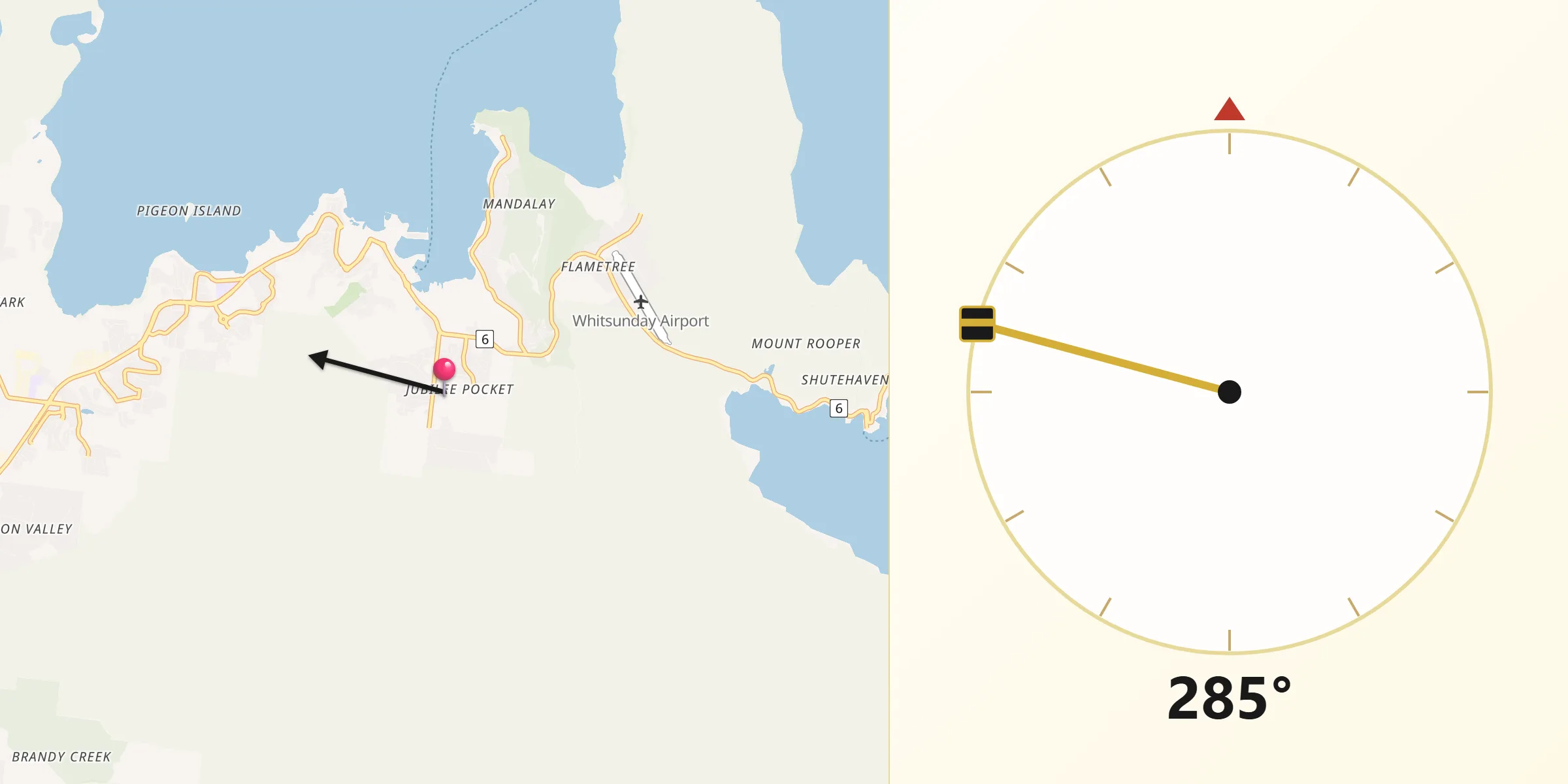 Qibla Direction from Jubilee Pocket