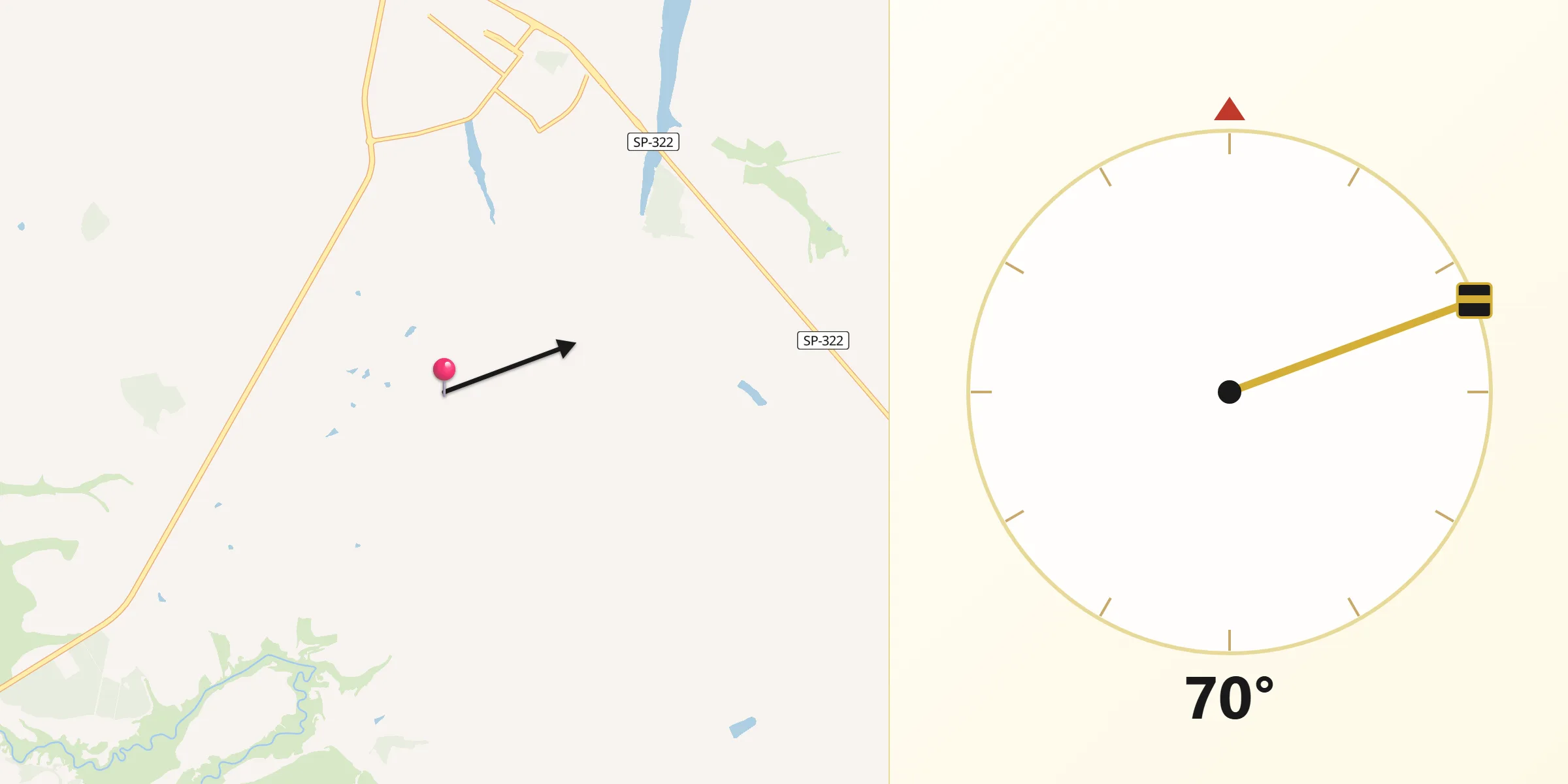 Direção da Qibla a partir de Icém
