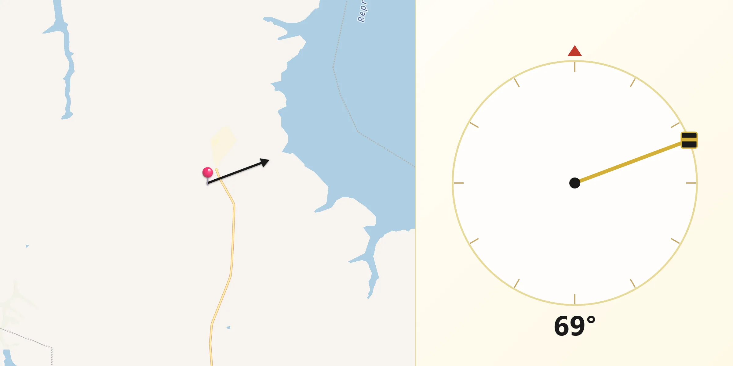 Direção da Qibla a partir de Guaraci