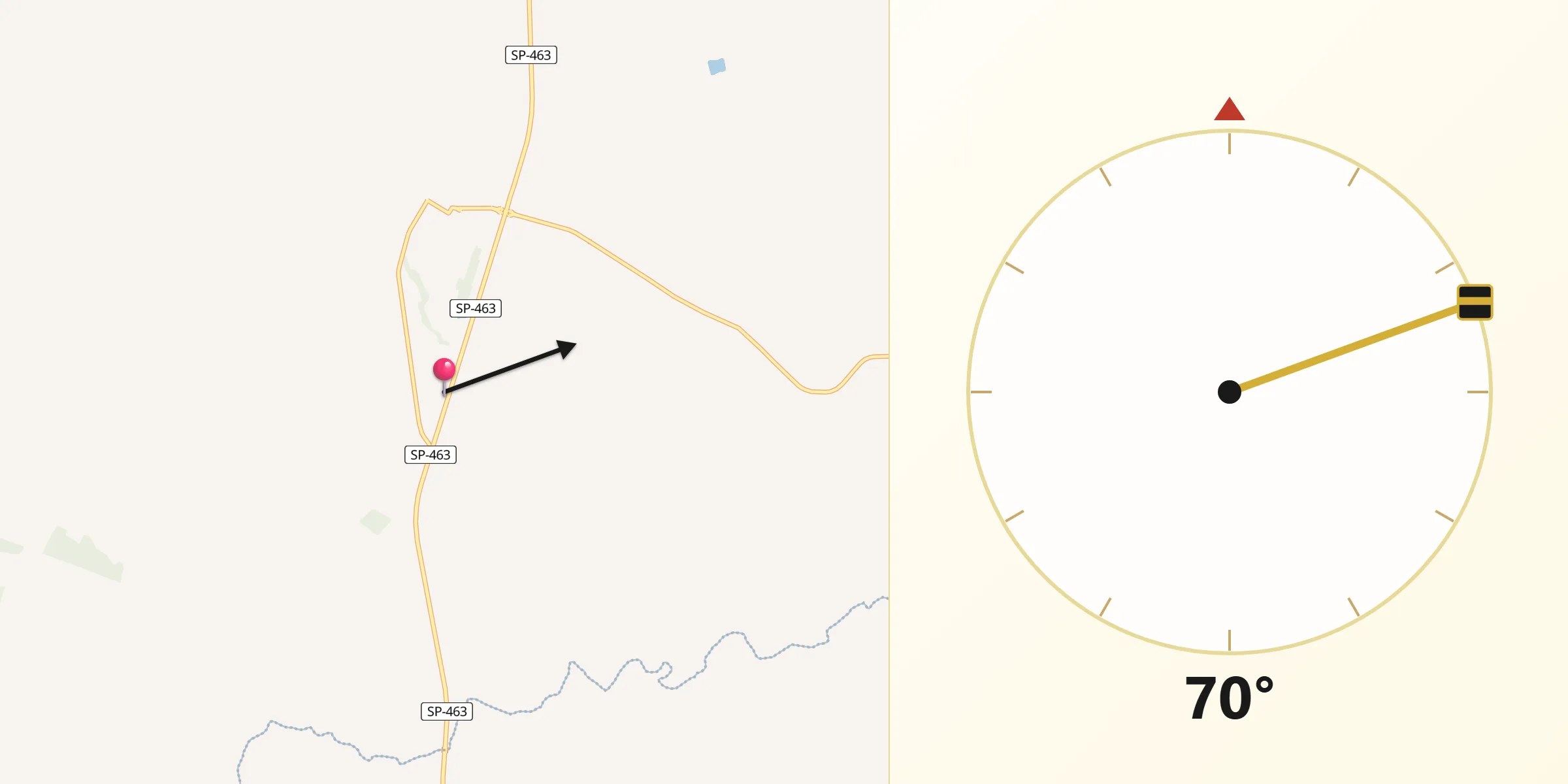 Direção da Qibla a partir de Pontalinda