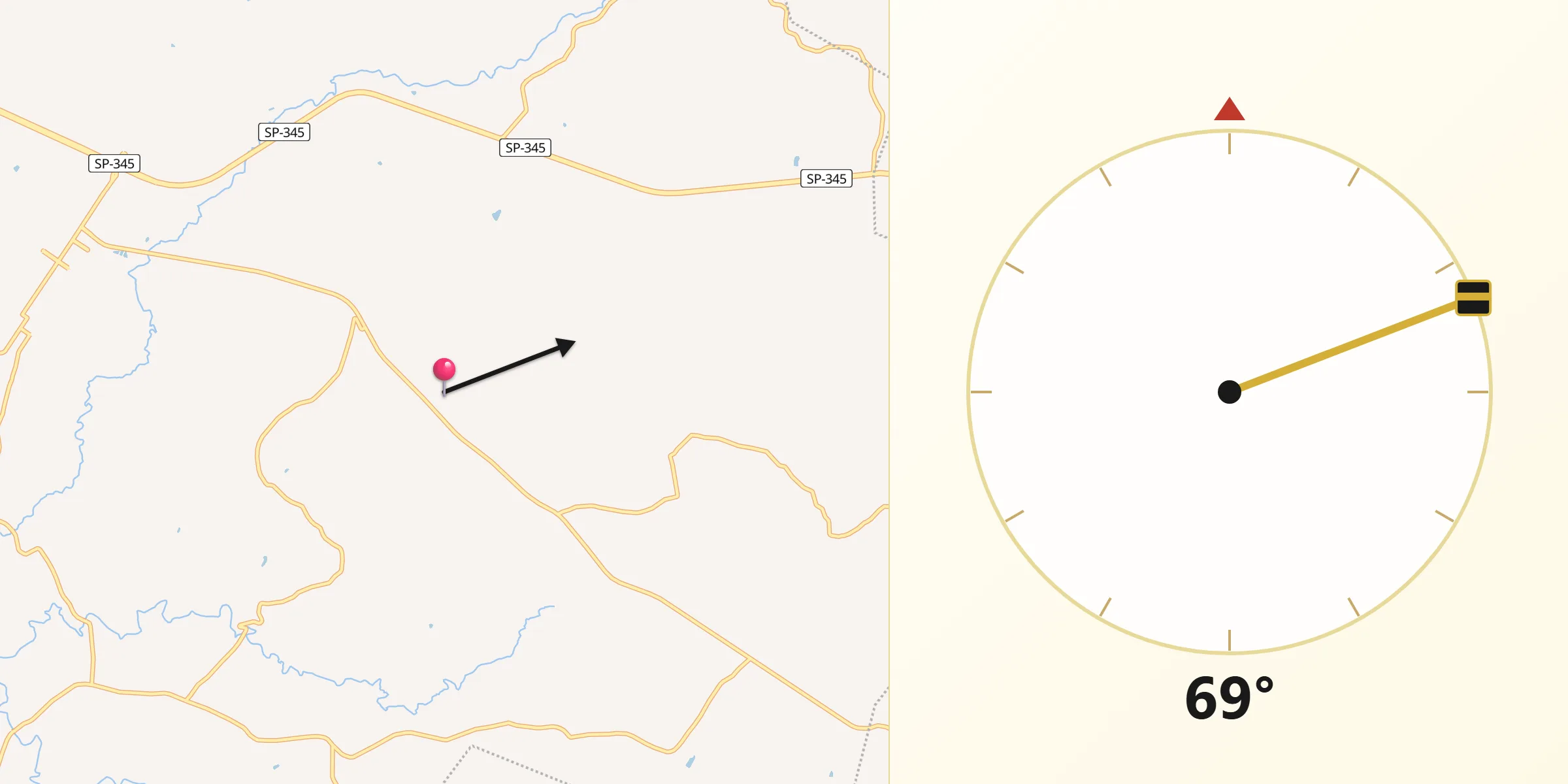 Direção da Qibla a partir de Itirapuã