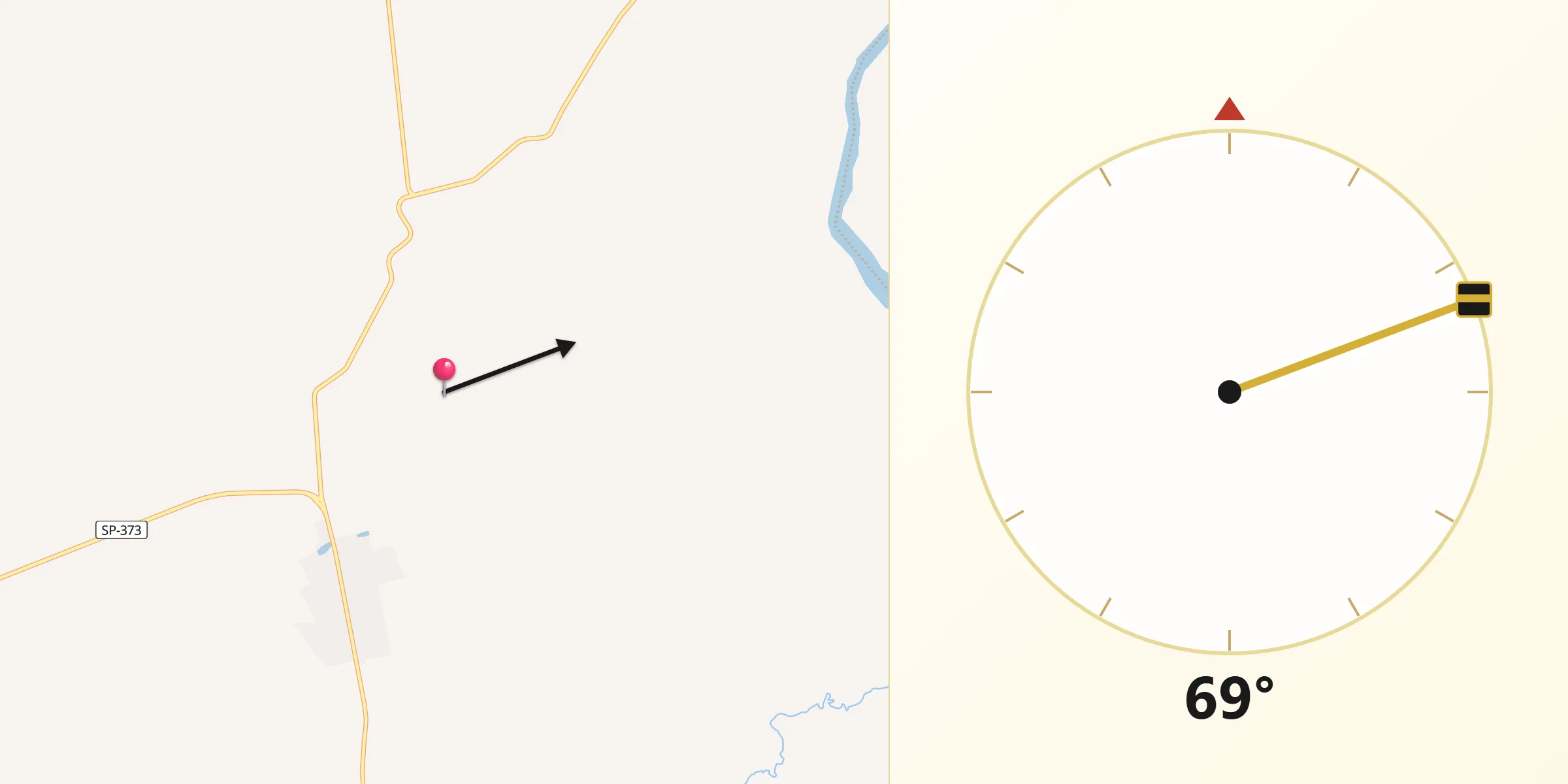 Direção da Qibla a partir de Jaborandi