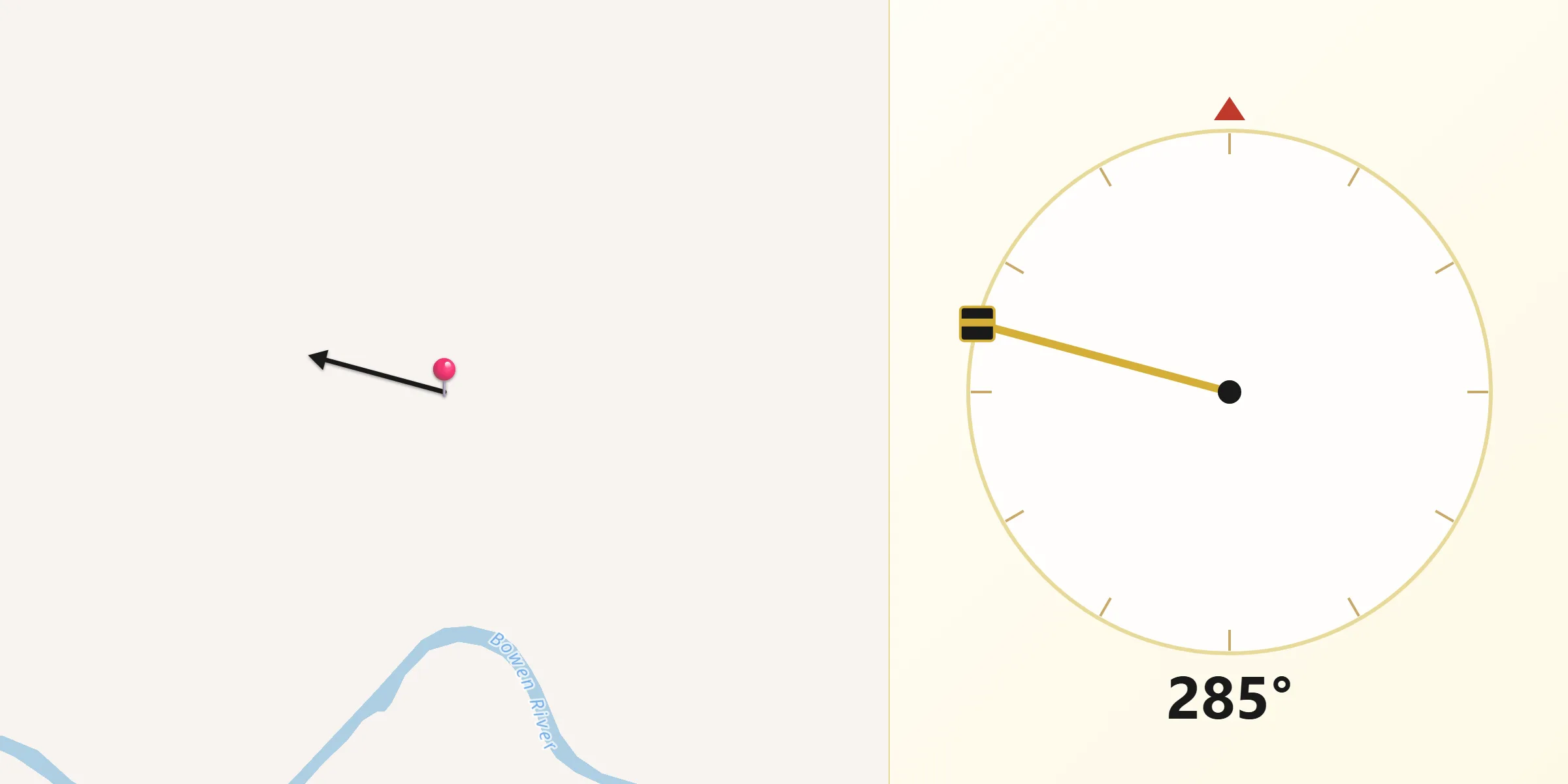 Qibla Direction from Whitsunday