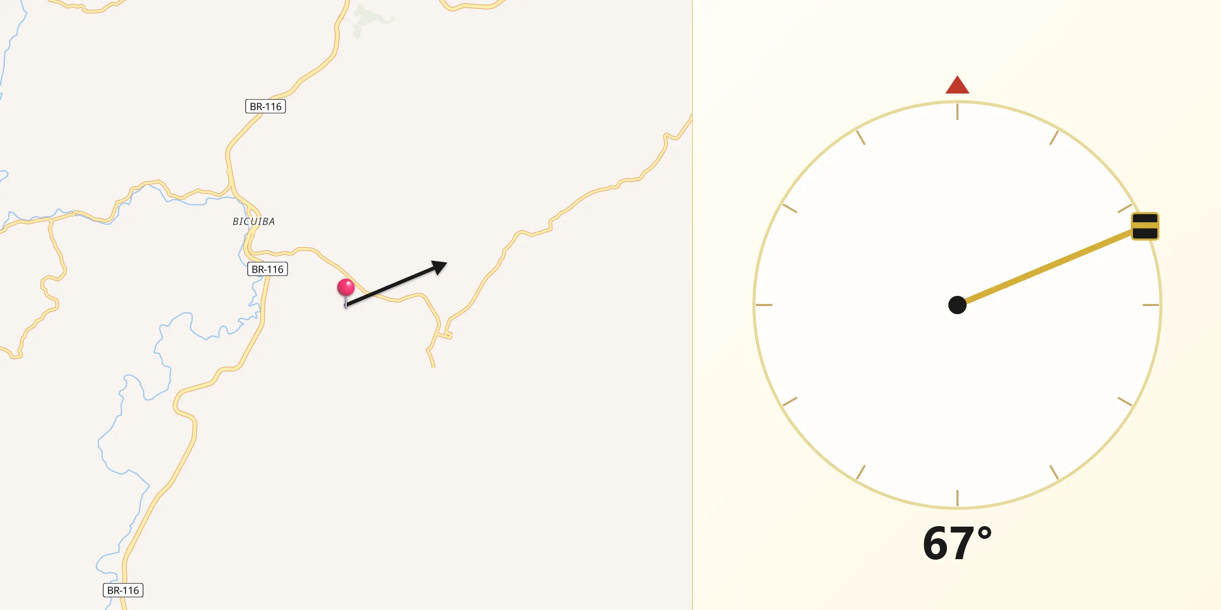 Direção da Qibla a partir de São Francisco do Glória