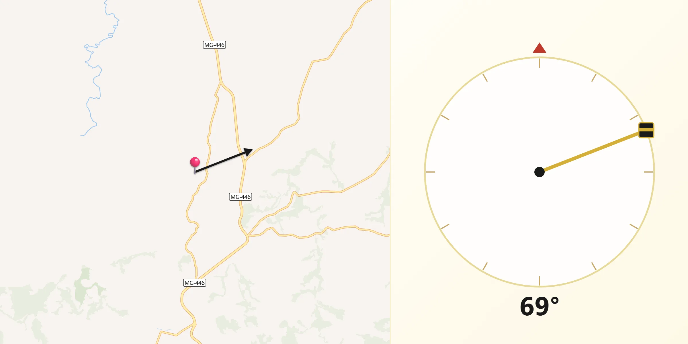 Direção da Qibla a partir de Alpinópolis