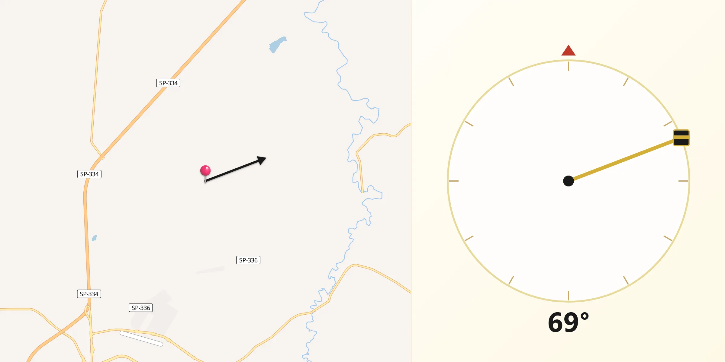 Direção da Qibla a partir de Batatais