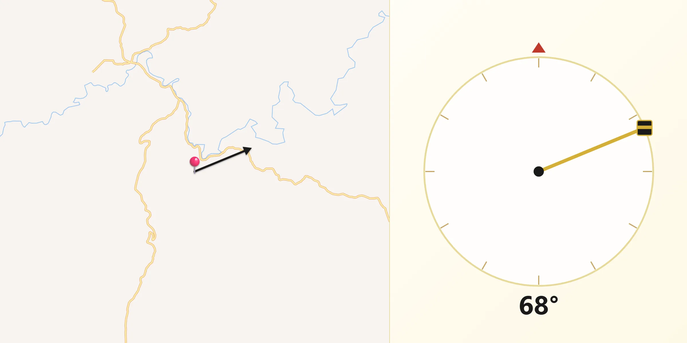 Direção da Qibla a partir de Brás Pires