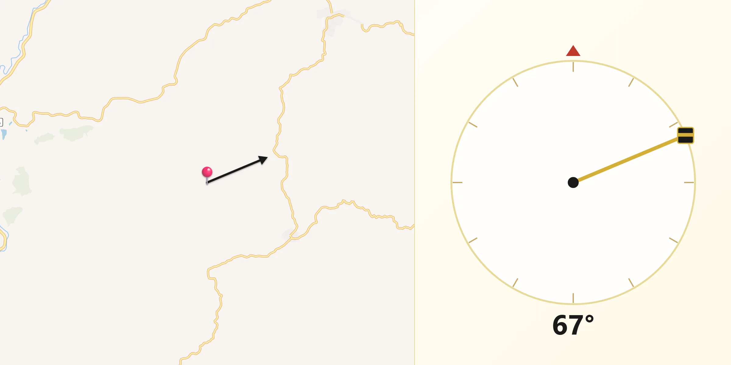 Direção da Qibla a partir de Vieiras