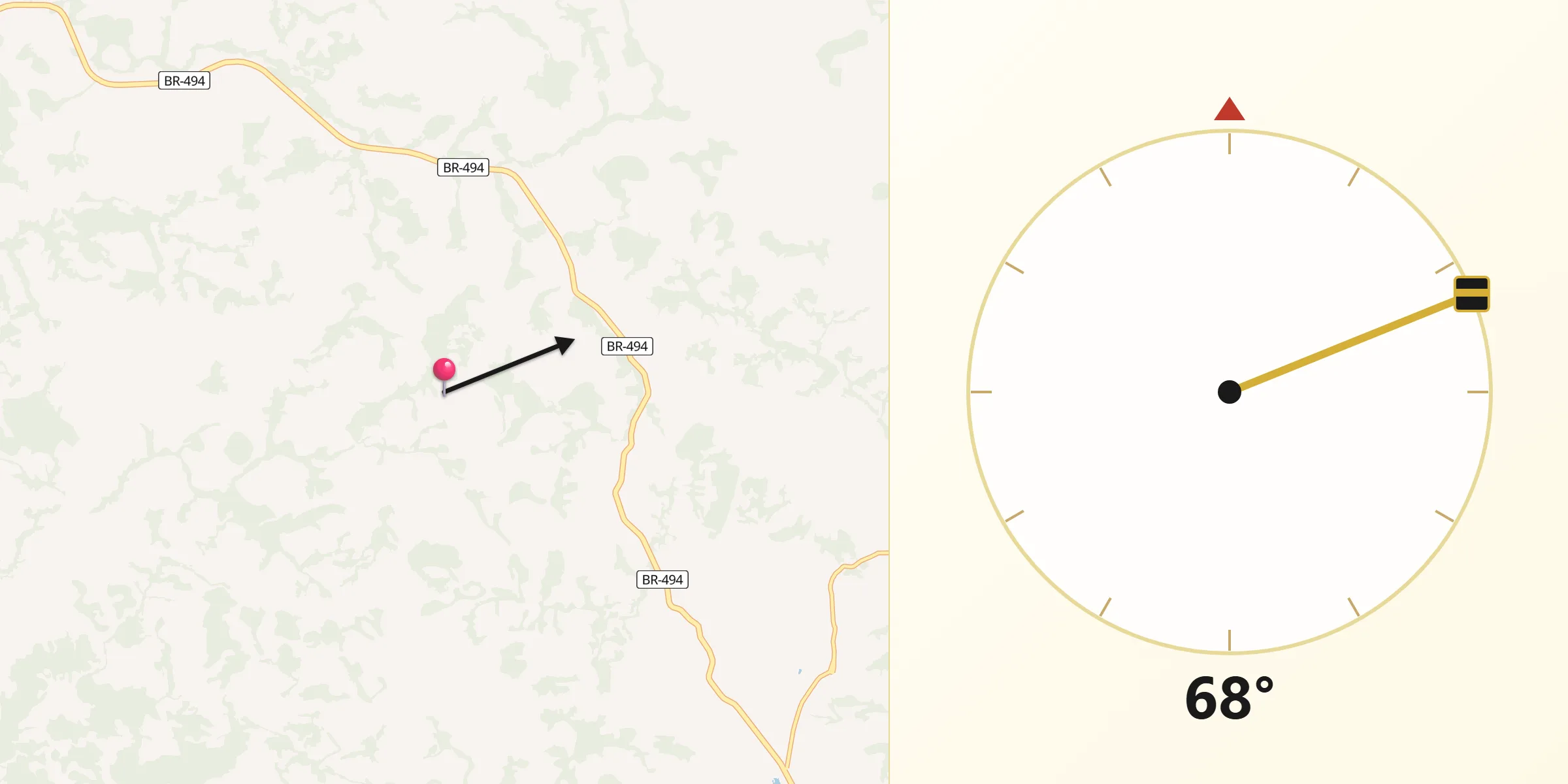 Direção da Qibla a partir de Ritápolis