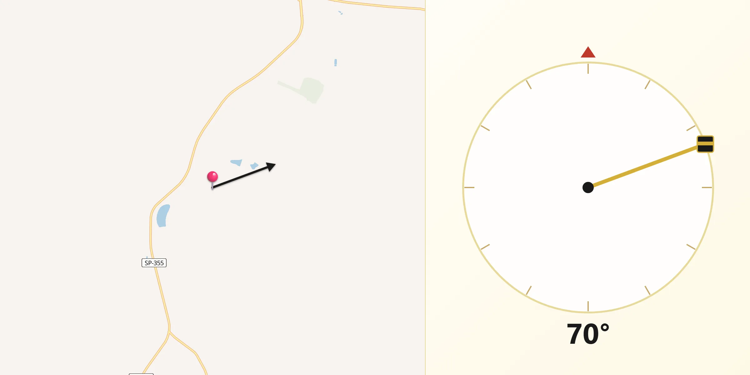 Direção da Qibla a partir de Nova Aliança