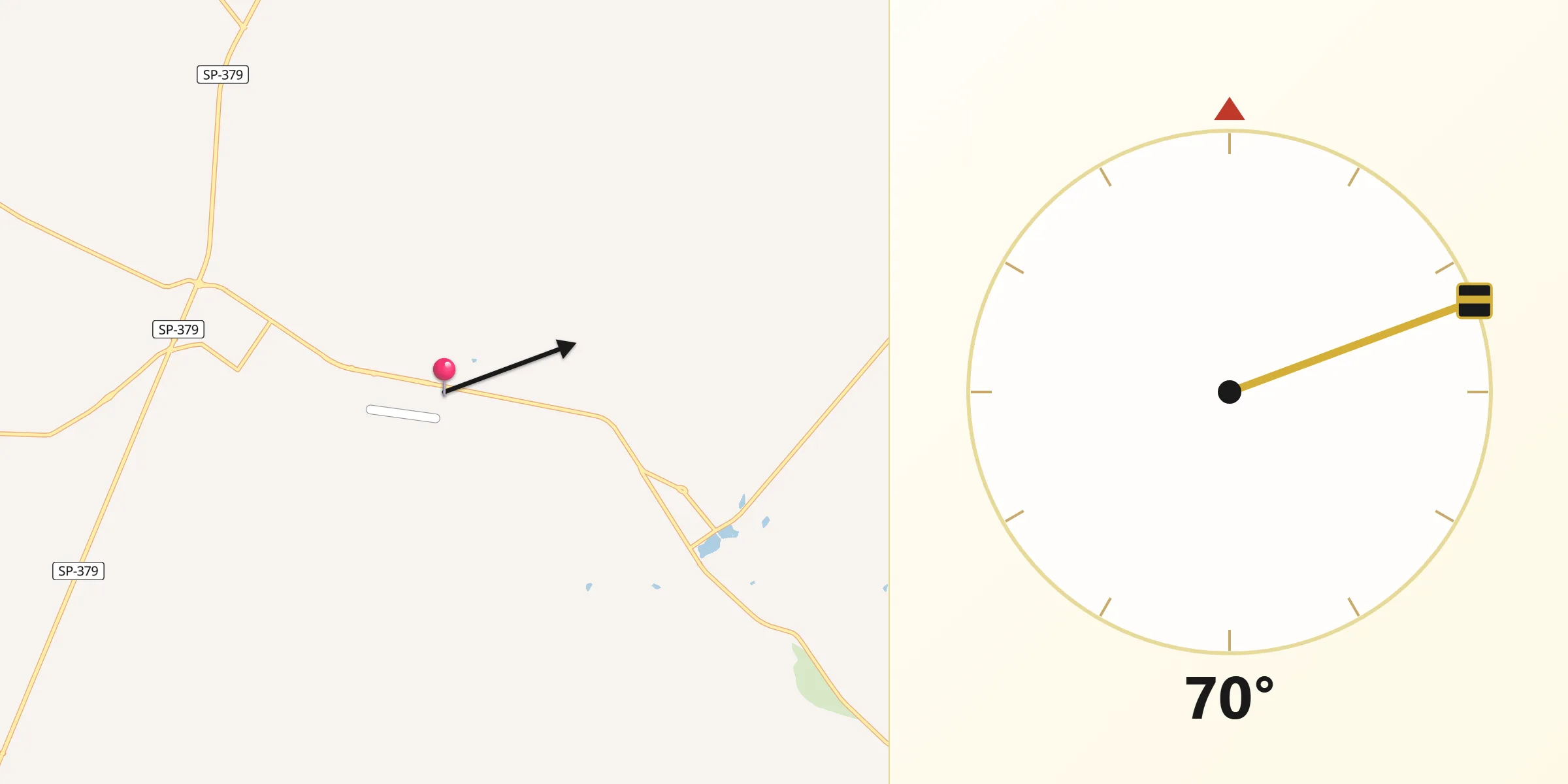Direção da Qibla a partir de Ibirá