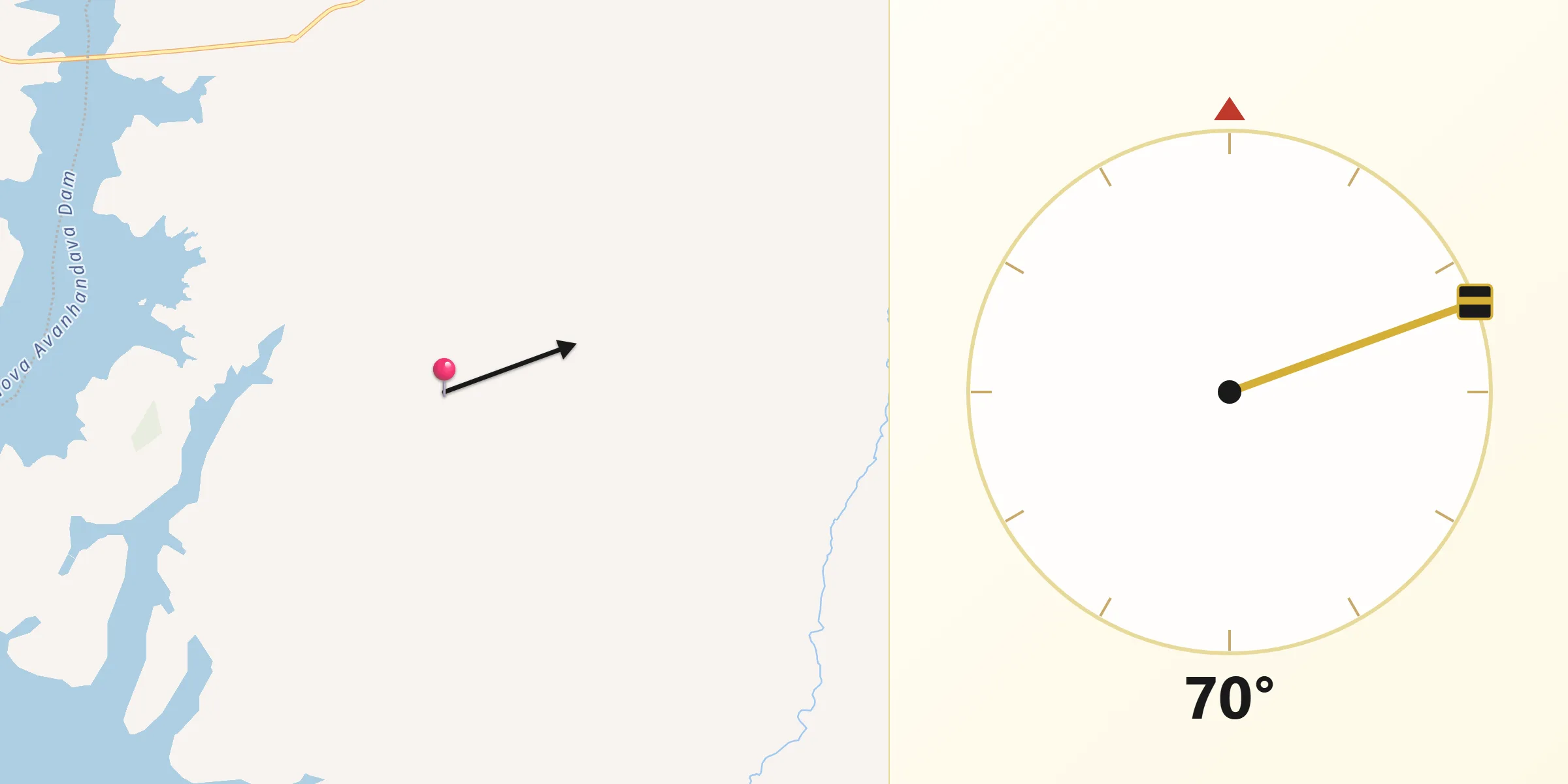 Direção da Qibla a partir de Zacarias