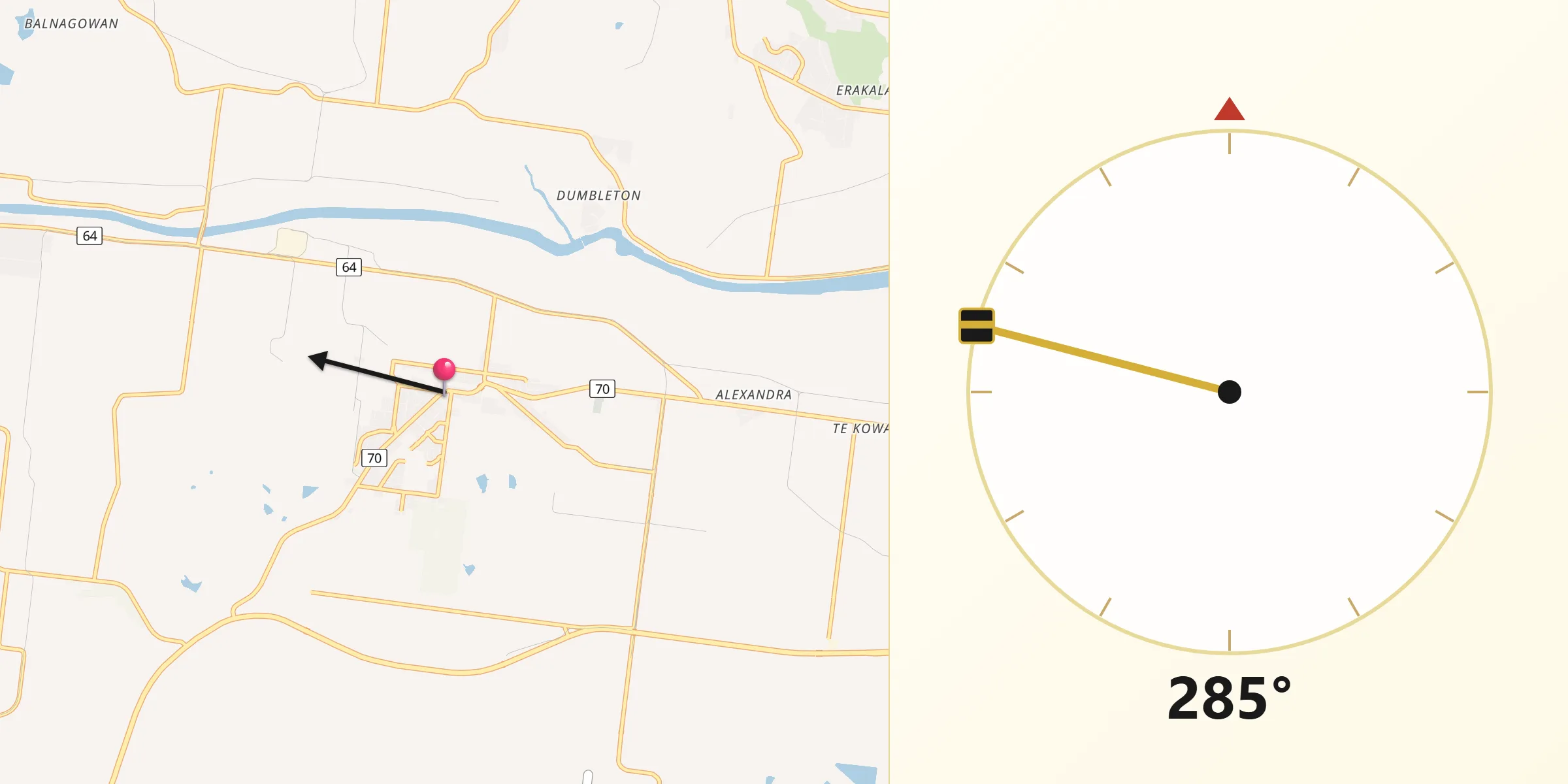 Qibla Direction from Walkerston
