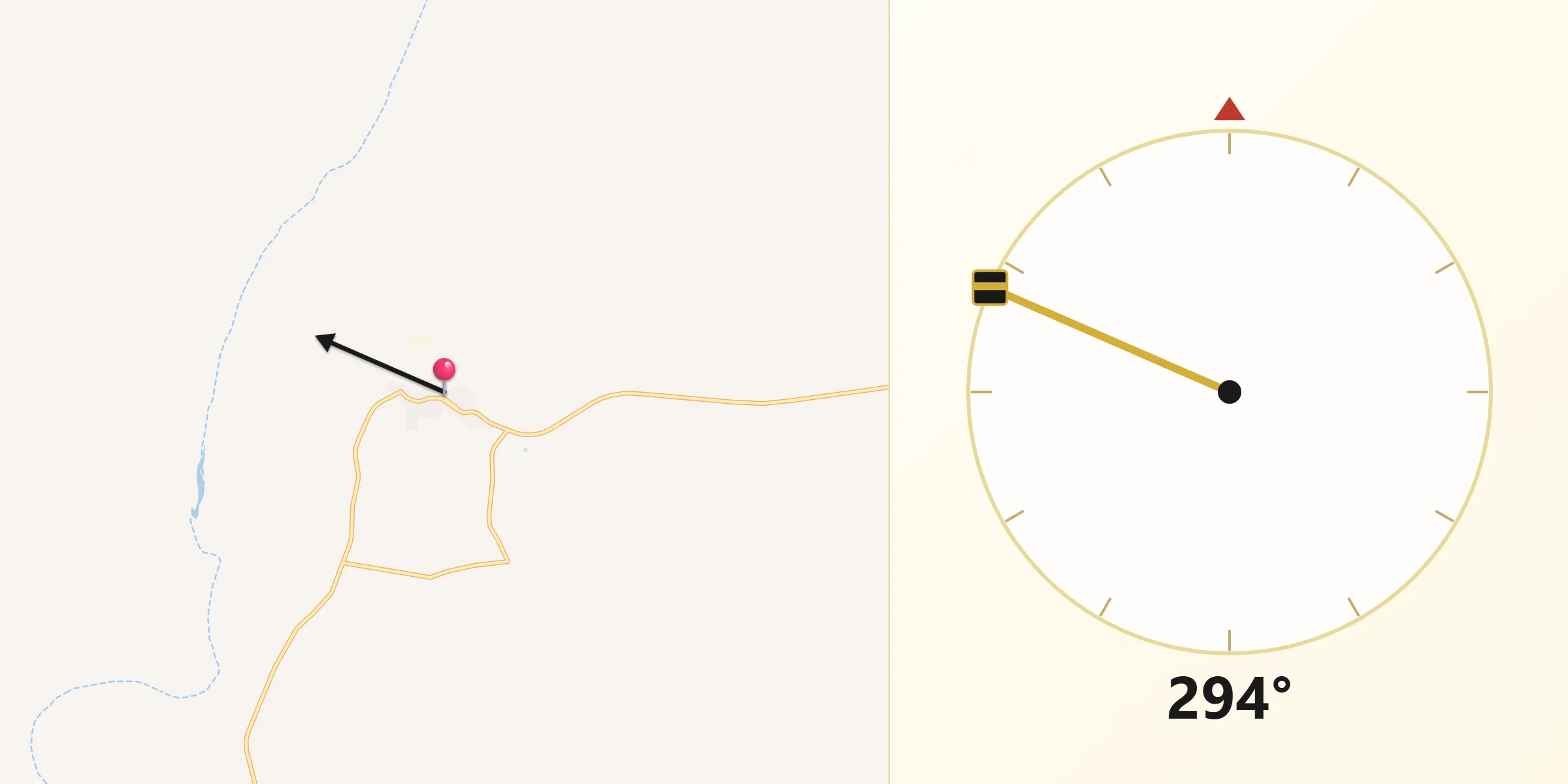 Qibla Direction from Marble Bar