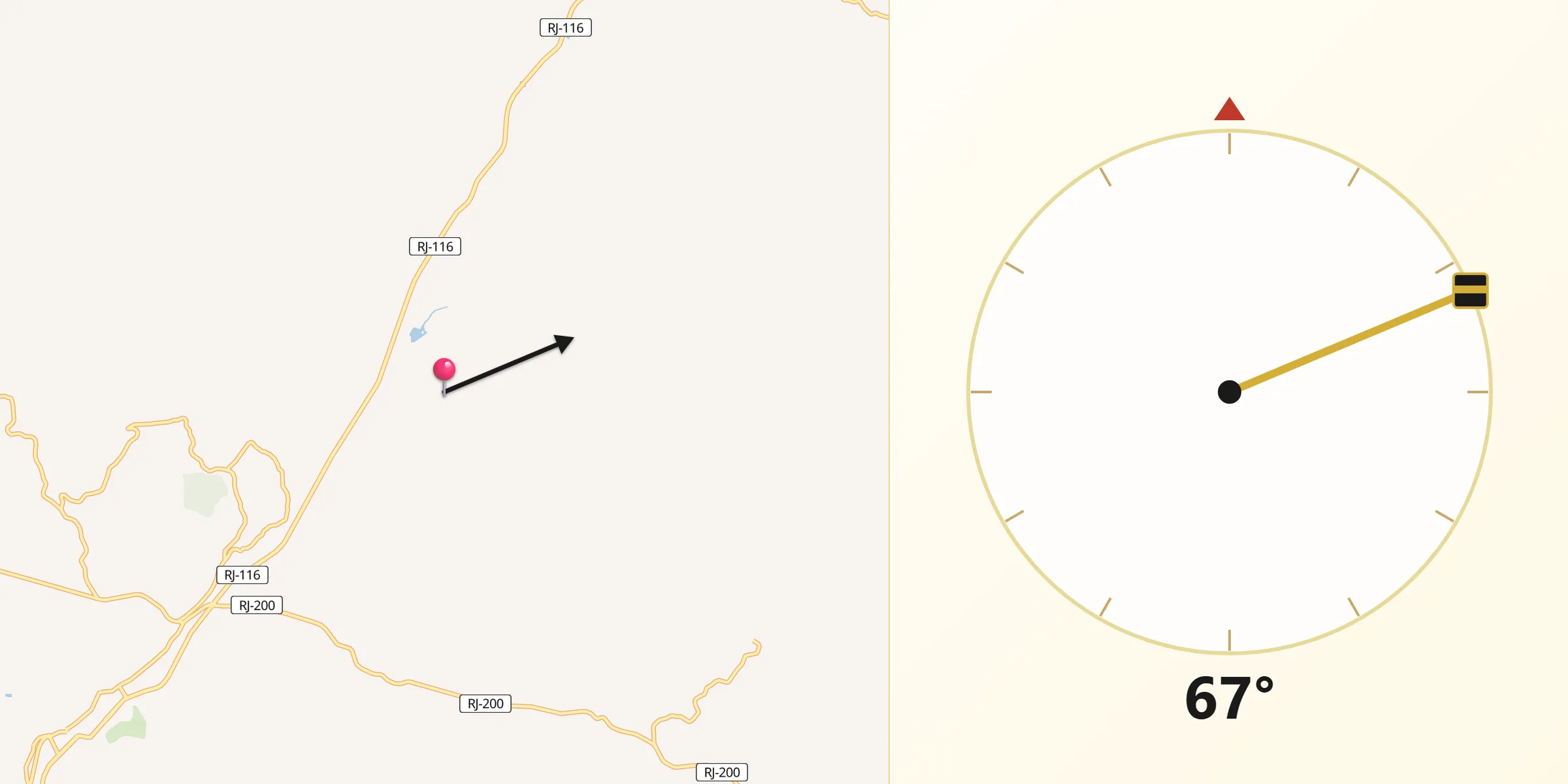 Direção da Qibla a partir de Miracema