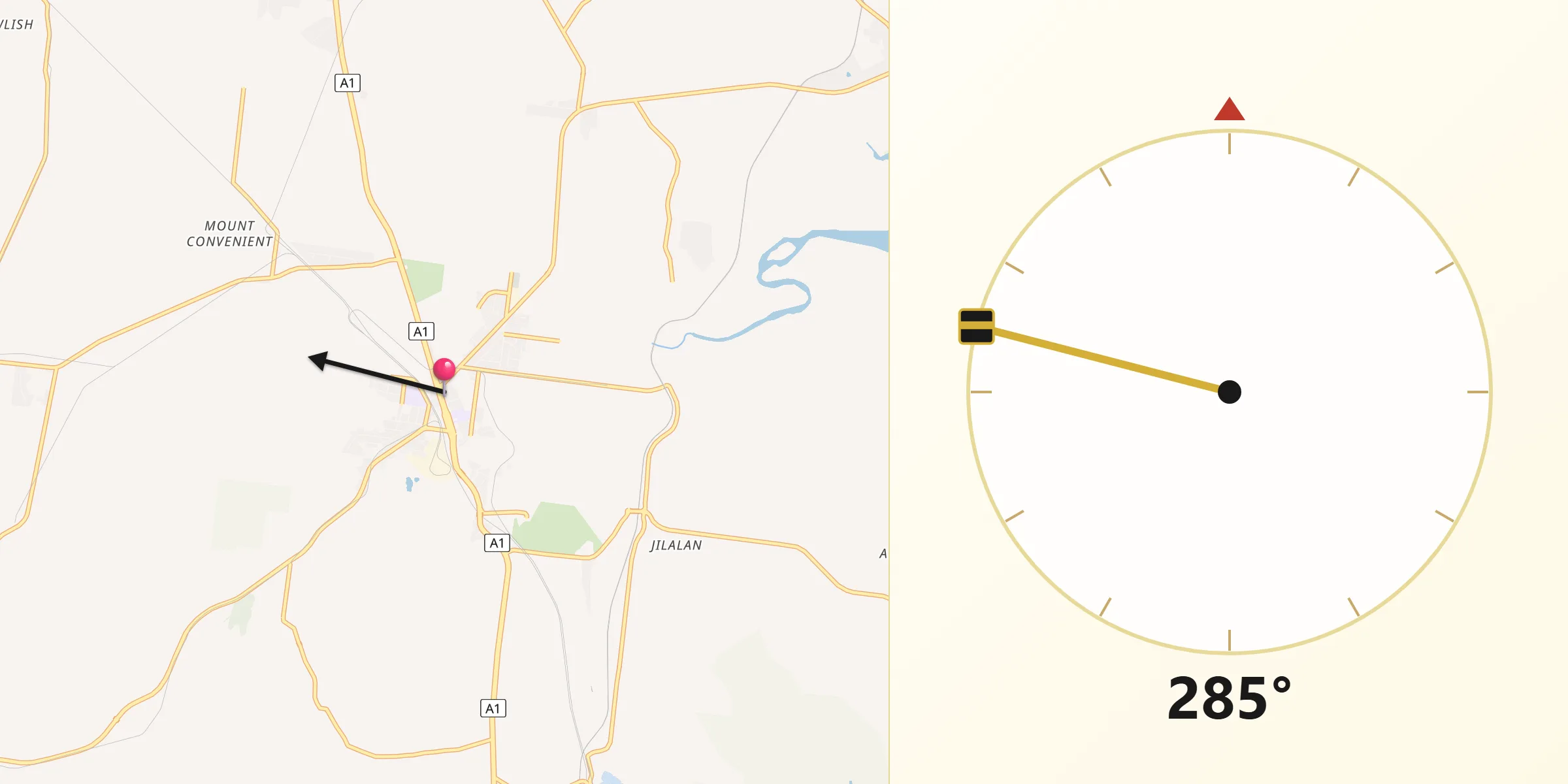 Qibla Direction from Sarina
