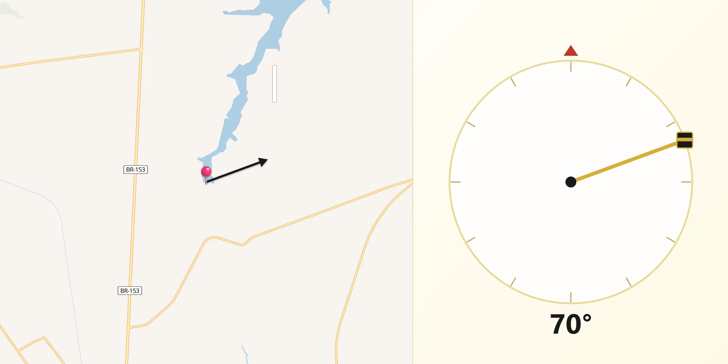 Direção da Qibla a partir de Guaiçara
