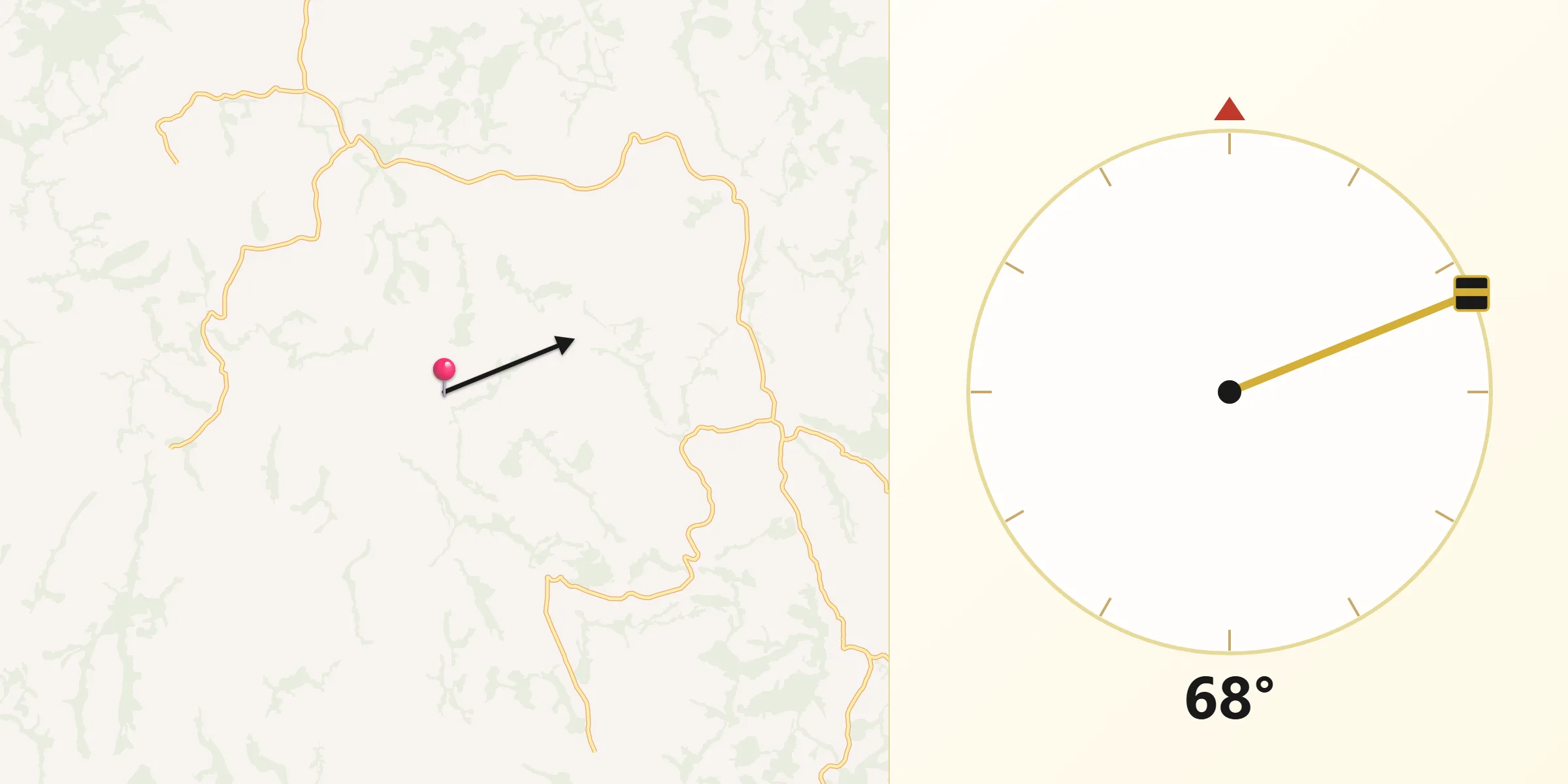 Direção da Qibla a partir de Santa Rita de Ibitipoca