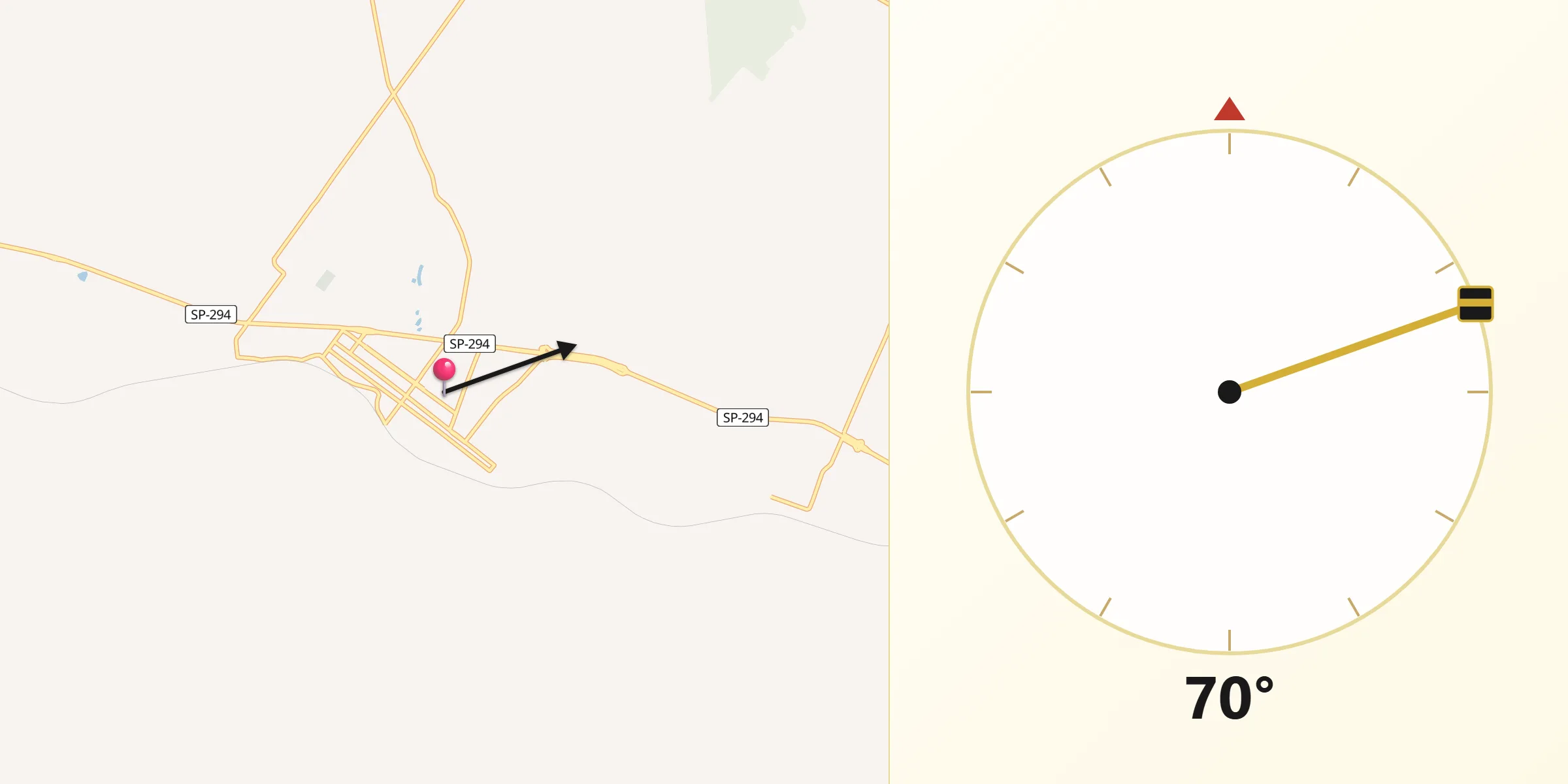 Direção da Qibla a partir de Pacaembu